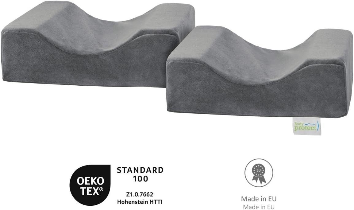 Bodyprotect Kniekissen für Seitenschläfer, orthopädisches Beinkissen, zur Entlastung von Knie und Rücken