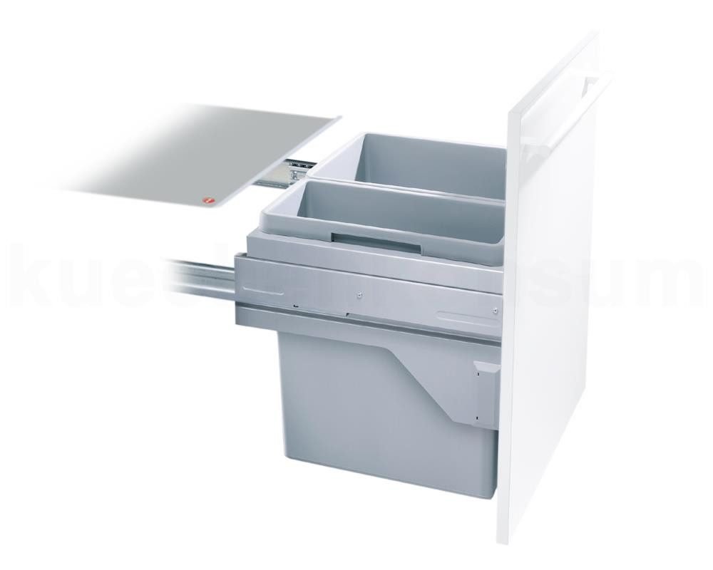 Hailo Einbaumülleimer Hailo Abfallsammler 3610521 CS Slide Euro-Cargo-S 30 + 19 Liter, Hailo Abfallsammler 3610521 CS Slide Euro-Cargo-S 30 + 19 Liter
