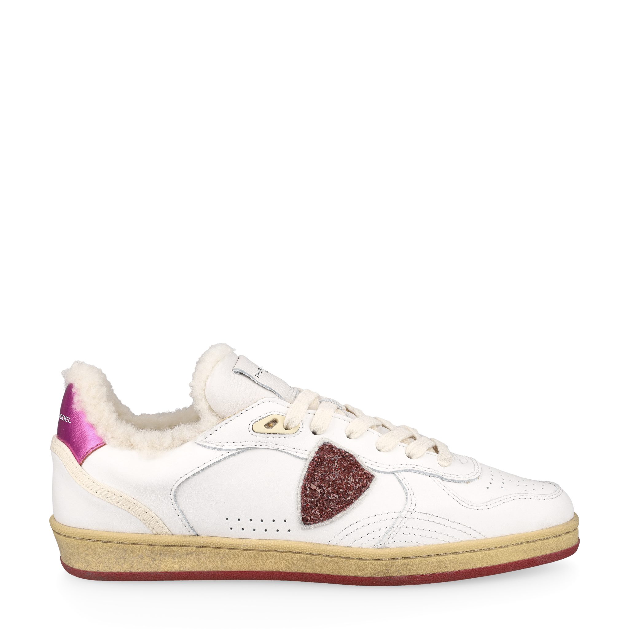PHILIPPE MODEL Philippe Model PGL LOW, Schnürschuhe, Warmfutter, Weiß, Damen Schnürschuh