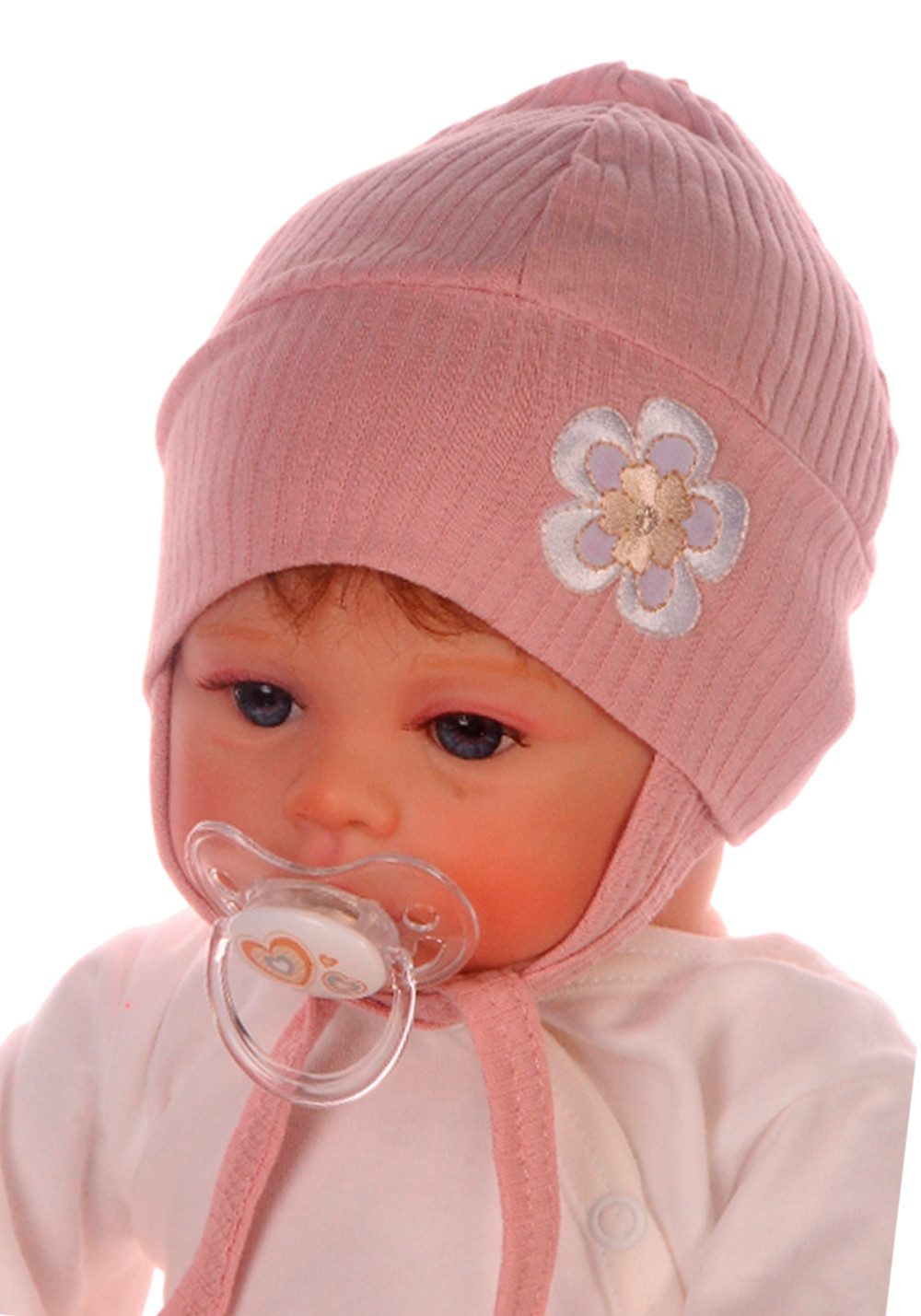 Erstlingsmütze Baby Mütze für Neugeborene Mützchen Haube 32 34 36 38 40 42 44 46
