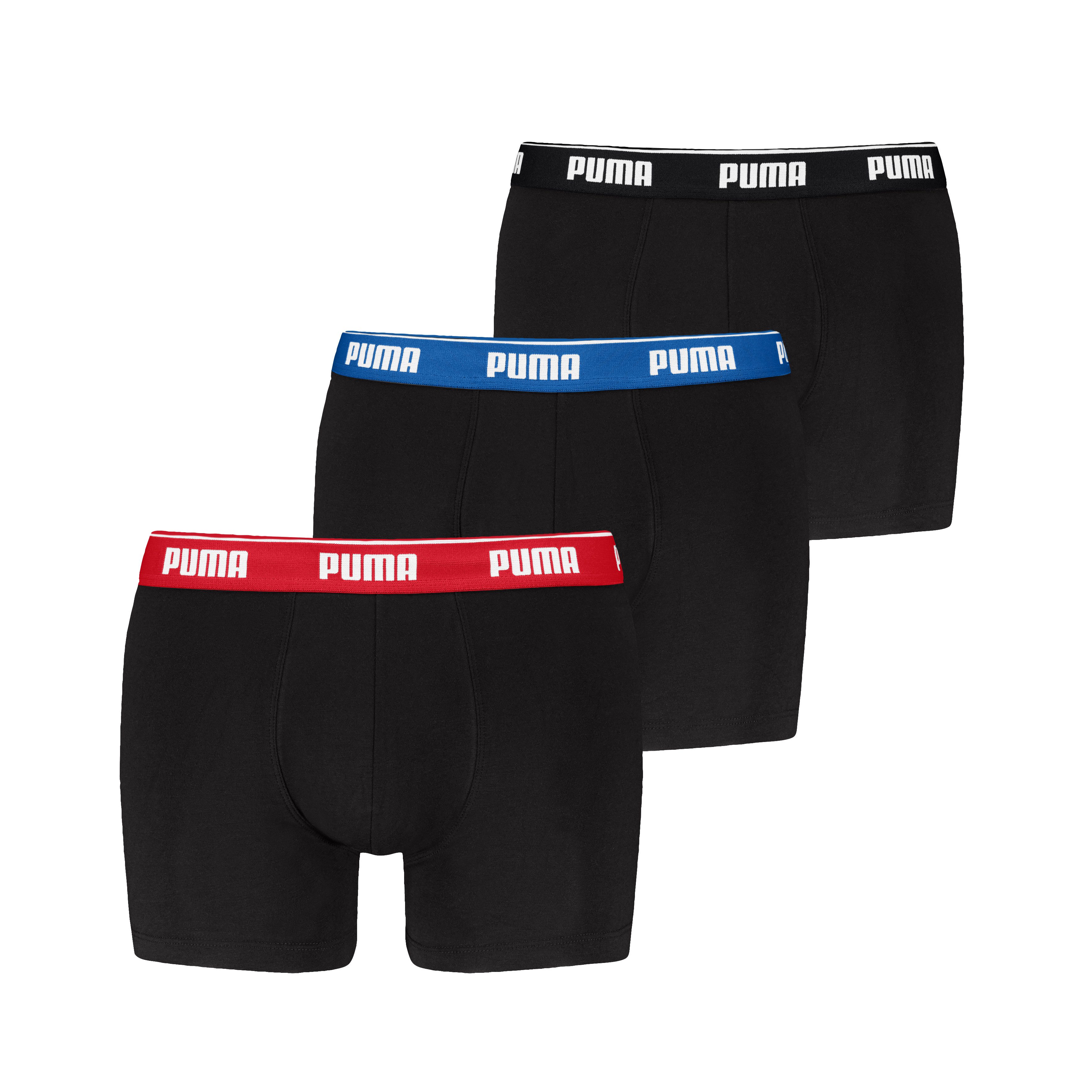 PUMA Boxershorts PUMA MEN EVERYDAY BASIC BOXERS 3P (3er Pack) Komfortabler elastischer Logobund