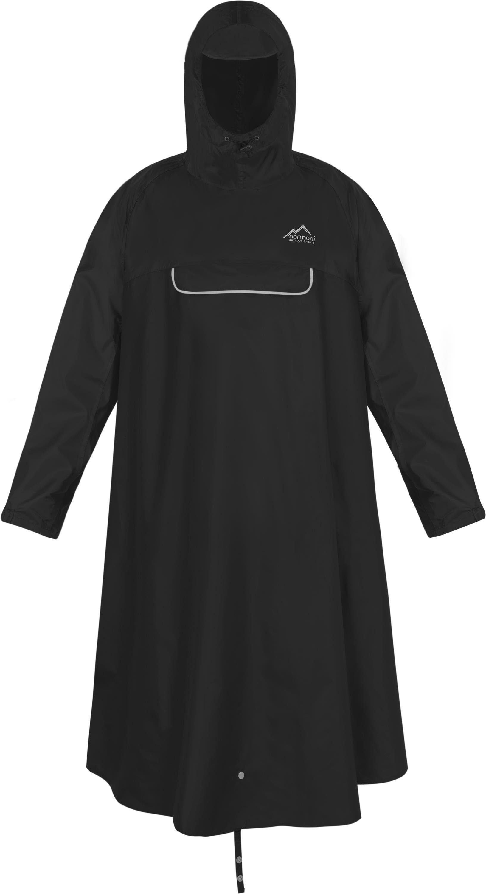 normani Regenponcho Regenponcho Quibdó Unisex Wasserdichter Outdoor Regencape - EXTRA Lang mit Ärmeln