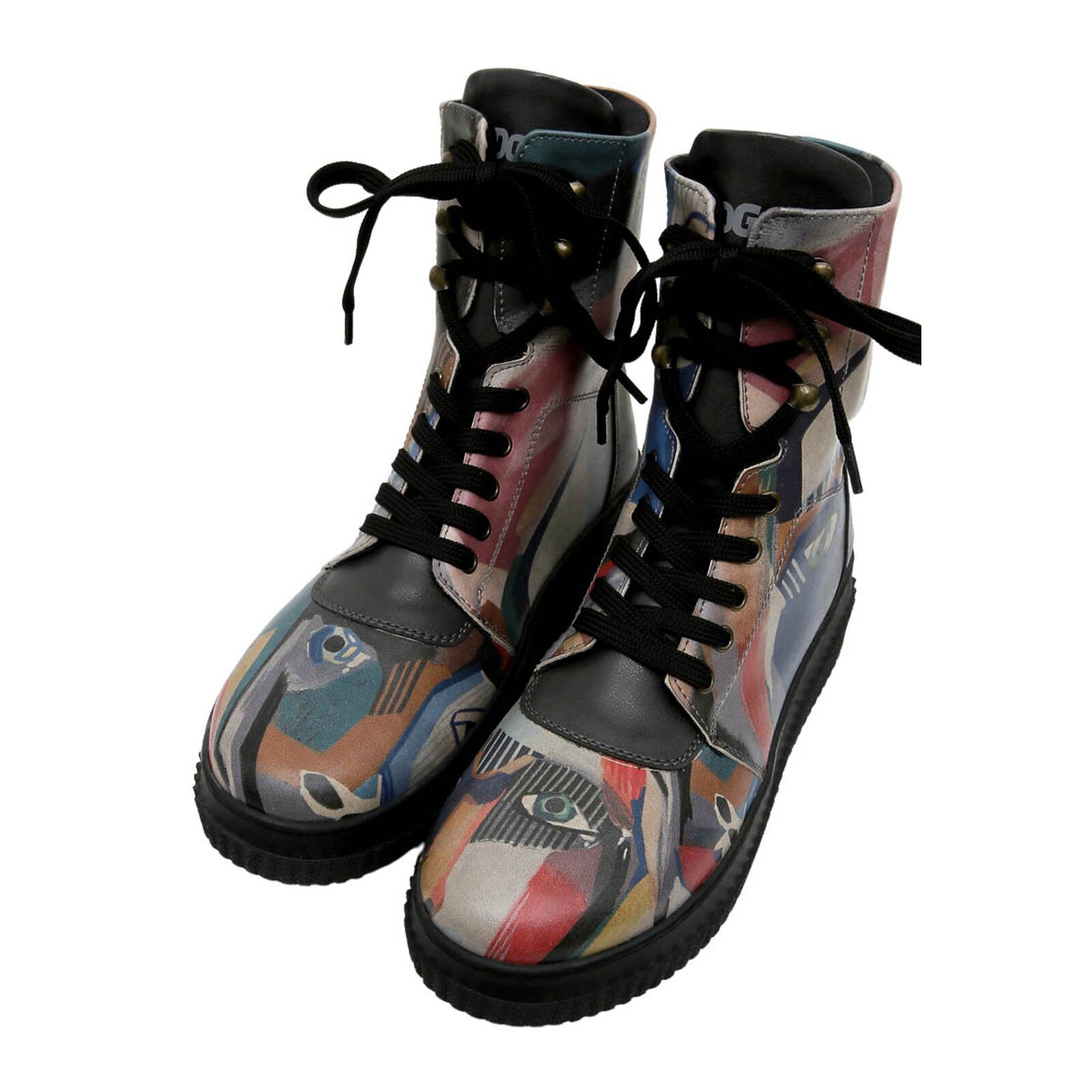 DOGO Future High Top Boots You Are Never Alone Damen Stiefeletten Schnürboots Handgefertigt