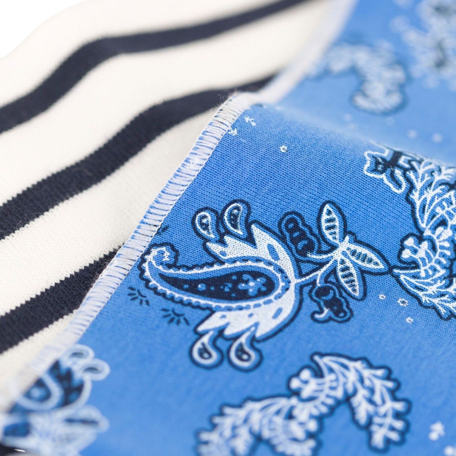 Petit Bateau Lätzchen Petit Bateau Baby Lätzchen 2er Set blau Paisley tolles Geschenk Taufe