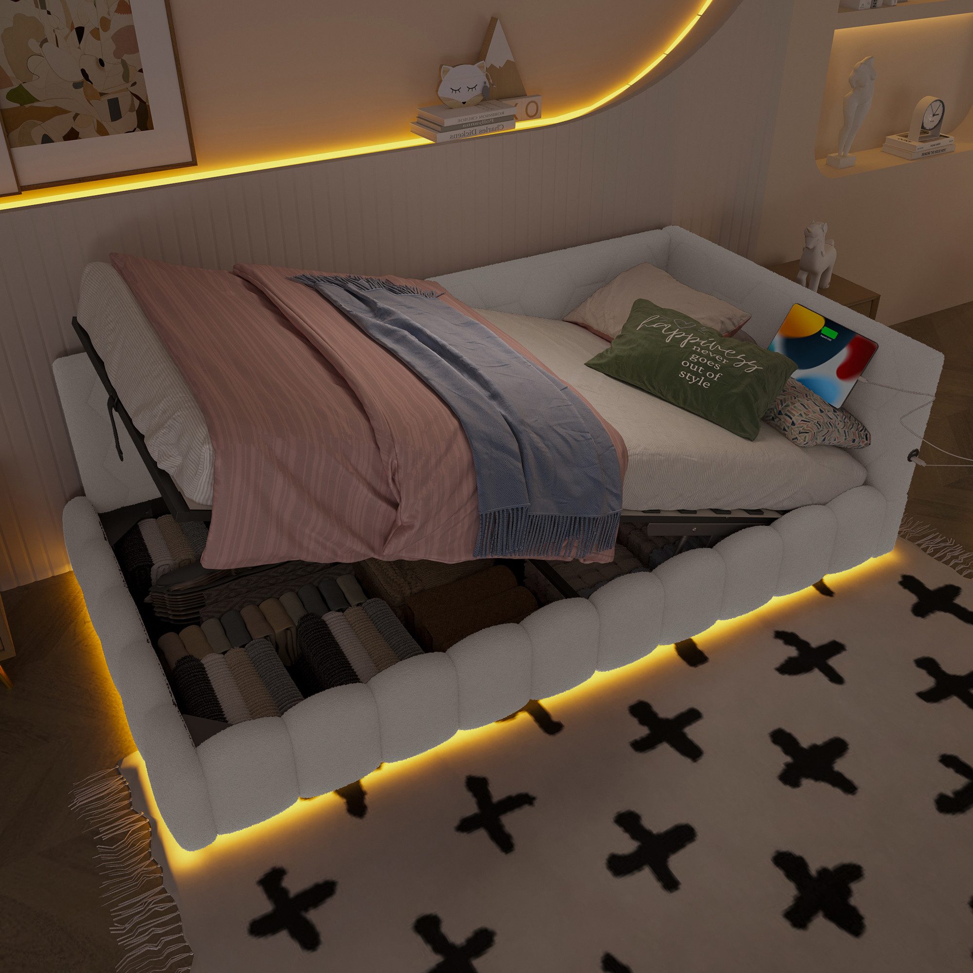 OKWISH Schlafsofa Tagesbett Polsterbett, 90x200 mit günstig online kaufen