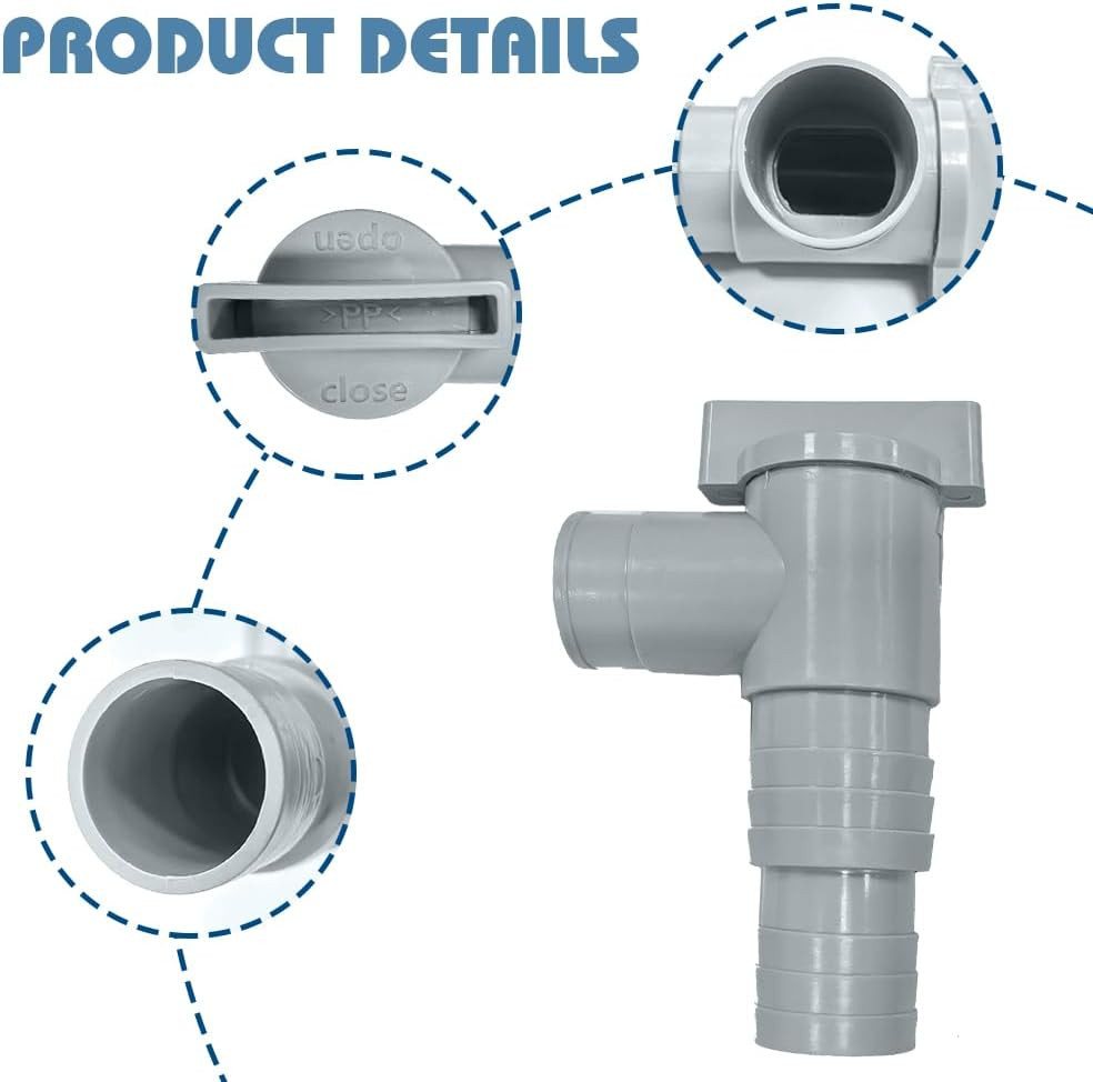 Thumbnail - RWEUOQ Absperrventil 2 Stück Absperrhahn für Pools, Absperrhahn Pool 32mm, (PVC Rohr 32mm Wartungs Pool zubehör, 2-tlg.,...