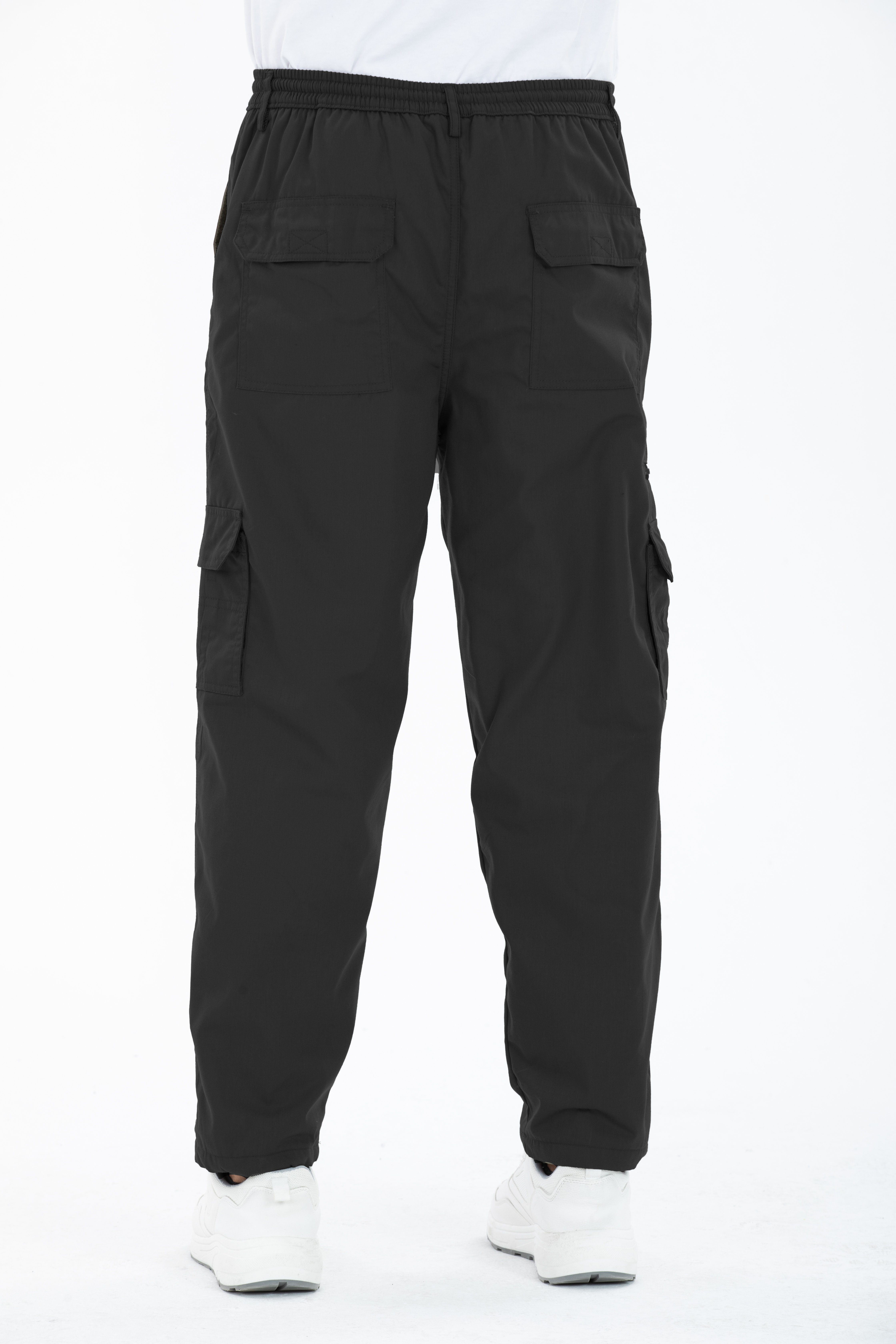 Kendindza Collection Cargohose Herren Cargohose Thermohose Dehnbund Winter Cargo Hose gefüttert Arbeitshose Bundhose Stretch Bund – Bild 4 von 5