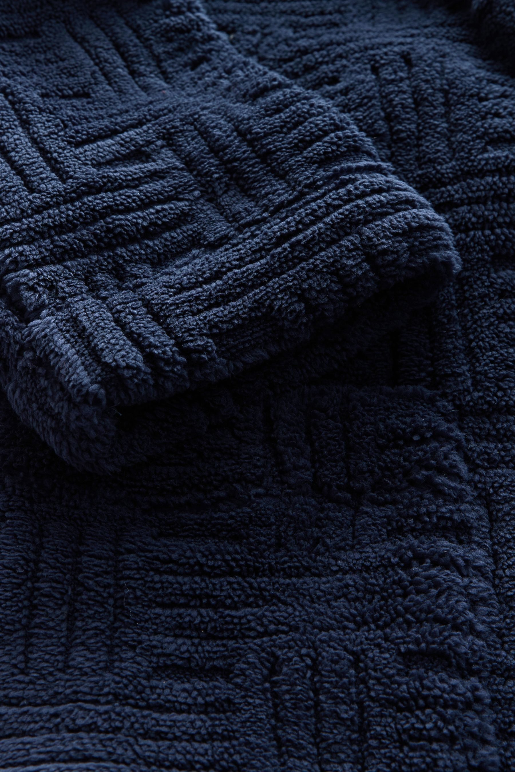 Next Herrenbademantel Morgenmantel aus Borg mit Schnittmuster, Polyester (recycelt)