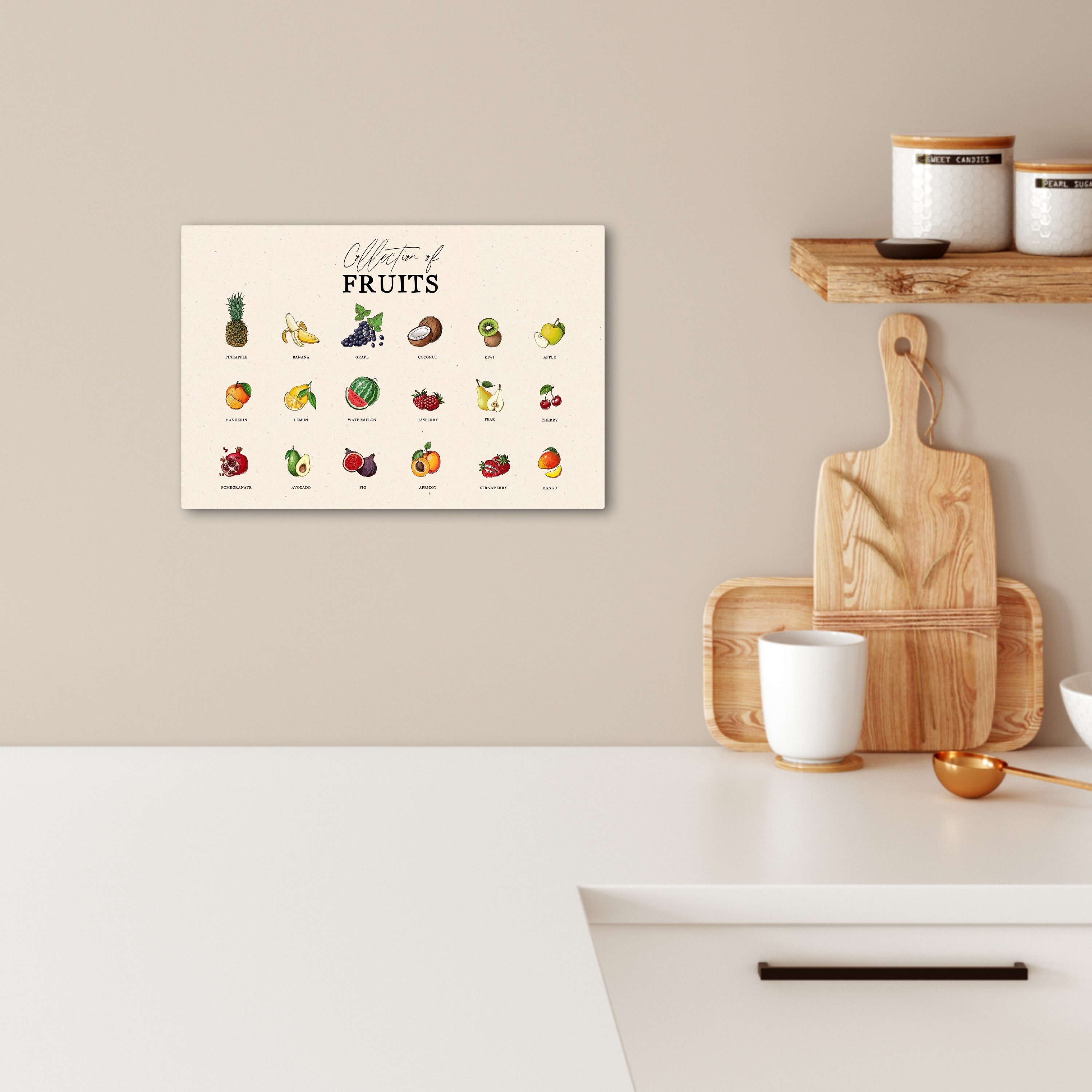 OneMillionCanvasses® Leinwandbild Obstsorten - Farbenfroh - günstig online kaufen