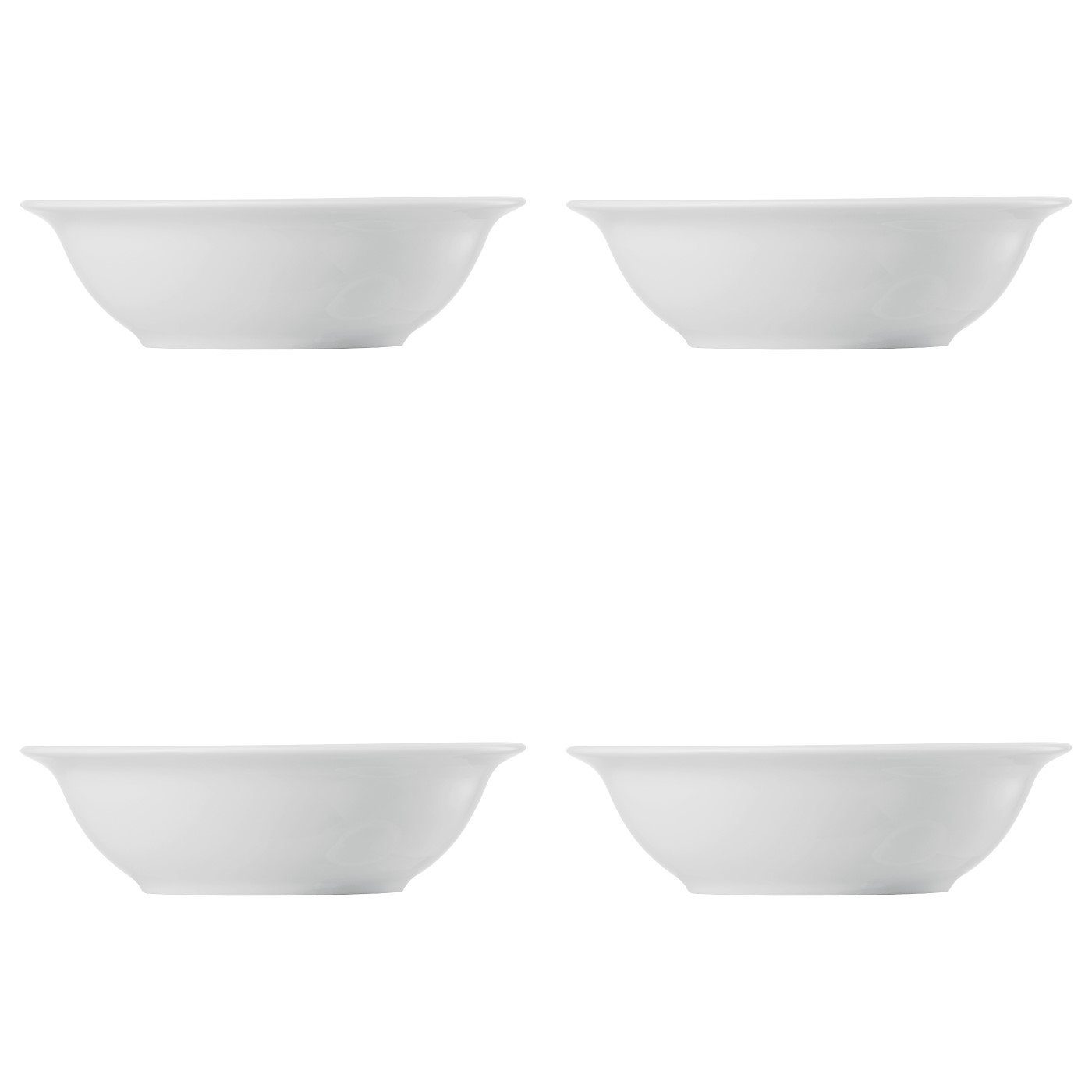 Thomas Porzellan Müslischale Bowl 17 cm - TREND Weiß - 4 Stück, Porzellan, (Posten-Set, Mehrfach-Set, Postenartikel, 4-tlg), Porzellan, spülmaschinenfest und mikrowellengeeignet | Müslischalen