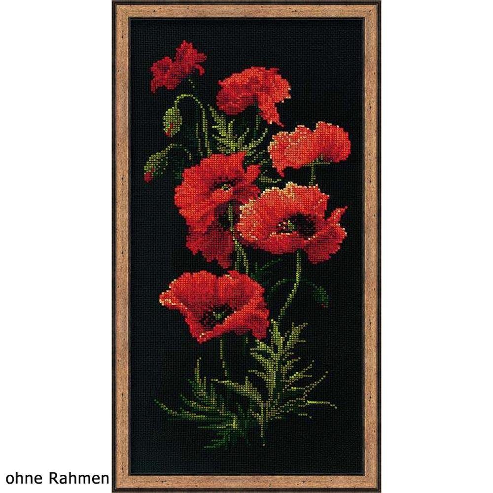 Riolis Kreativset Riolis Kreuzstich-Set "Mohnblumen", Zählmuster, (embroidery kit by Marussia)
