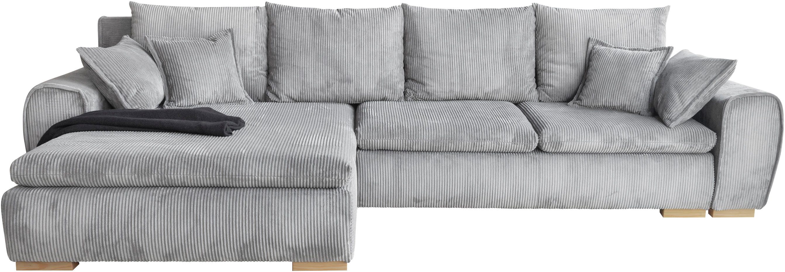 Home affaire Ecksofa Katja L-Form, Cord günstig online kaufen