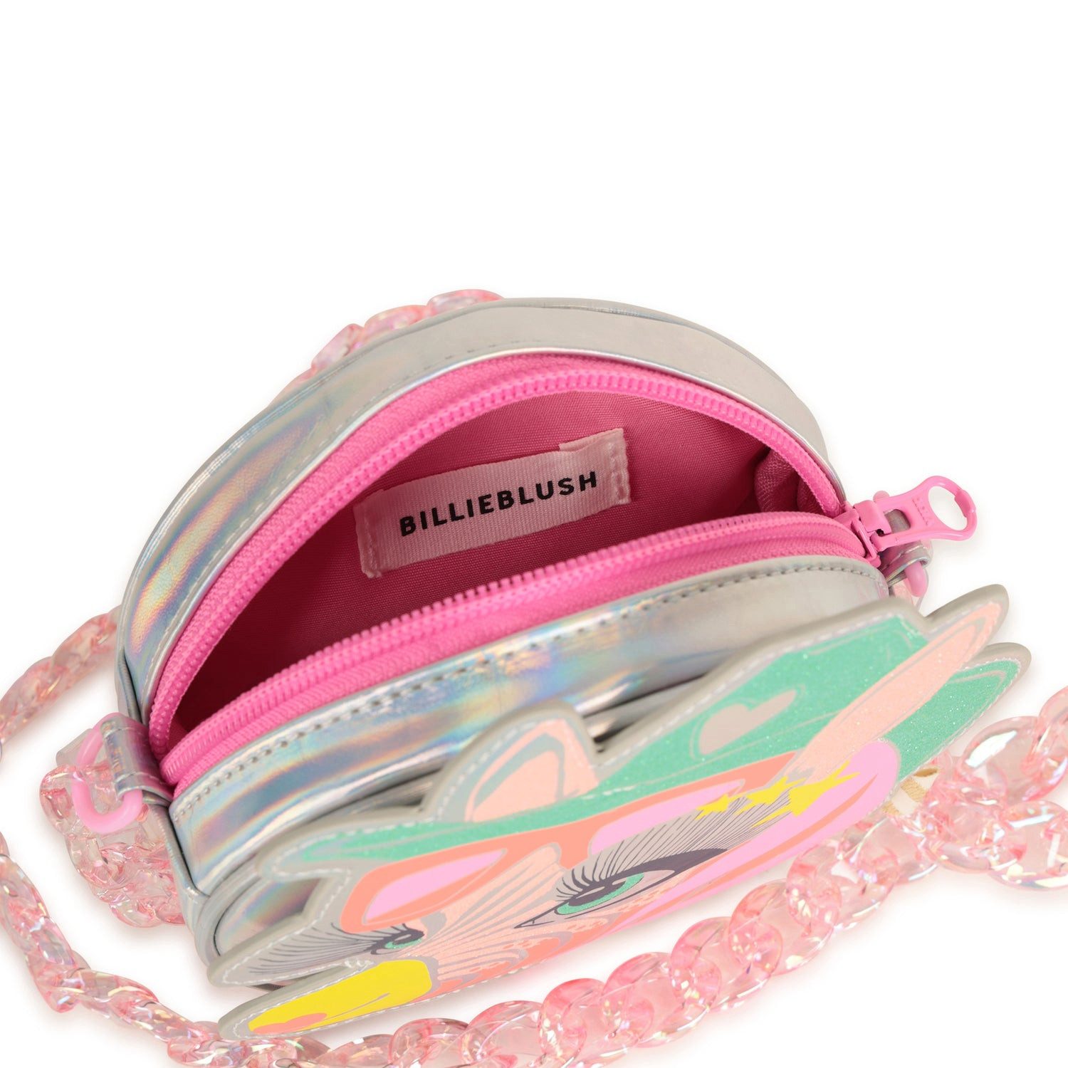 Billieblush Umhängetasche BILLIEBLUSH kleine Handtasche Zebra-Motiv mit Glitzer & Neon