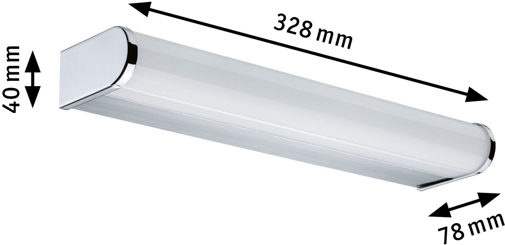 Tageslichtweiß, WhiteSwitch LED 2.700K Wandleuchte Chrom 6,5W LED Arneb IP44 6,5W Chrom fest Spiegelleuchte integriert, 2.700K, Spiegelleuchte IP44 Paulmann WhiteSwitch Arneb