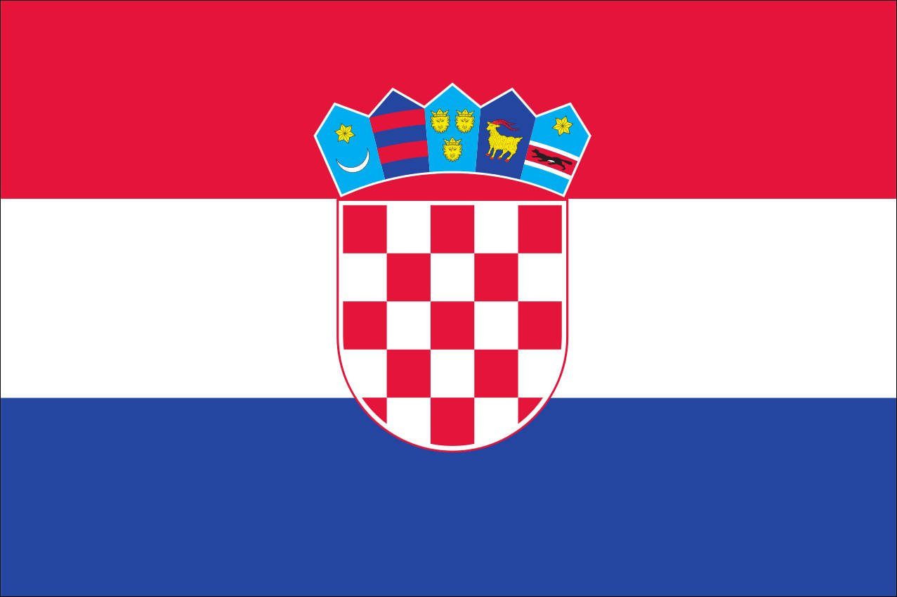 flaggenmeer Flagge Flagge Kroatien 110 g/m² Querformat