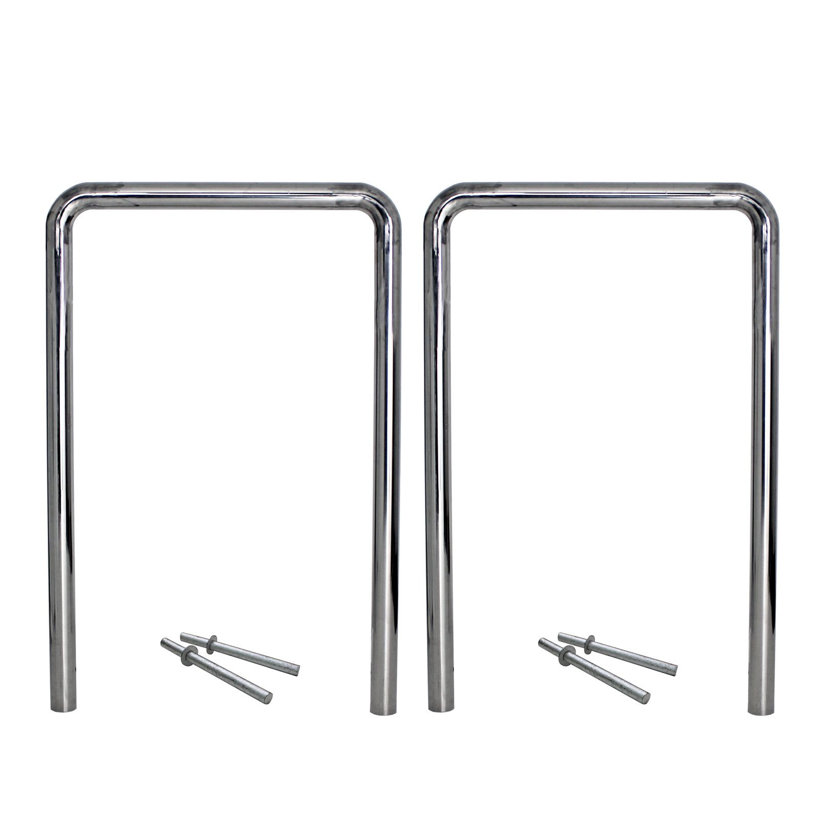 TRUTZHOLM Fahrradständer 2 x Fahrradanlehnbügel 118 x 78 cm Edelstahl Ø 60 mm Typ U (Set, 2-St), zum einbetonieren