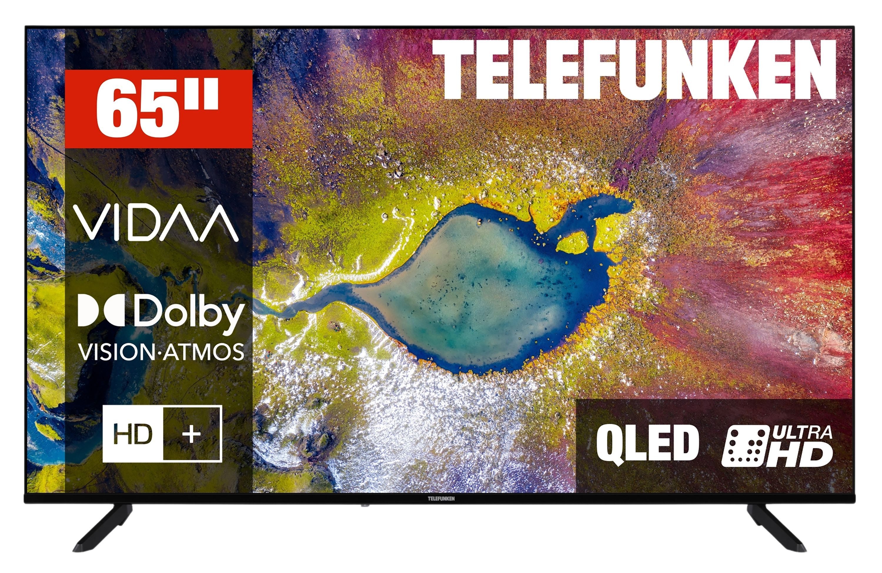 Telefunken D65Q920B2CW QLED-Fernseher (164 cm/65 Zoll, 4K Ultra HD, VIDAA Smart TV, VIDAA Smart TV, HDR Dolby Vision, Triple-Tuner, 6 Monate HD)