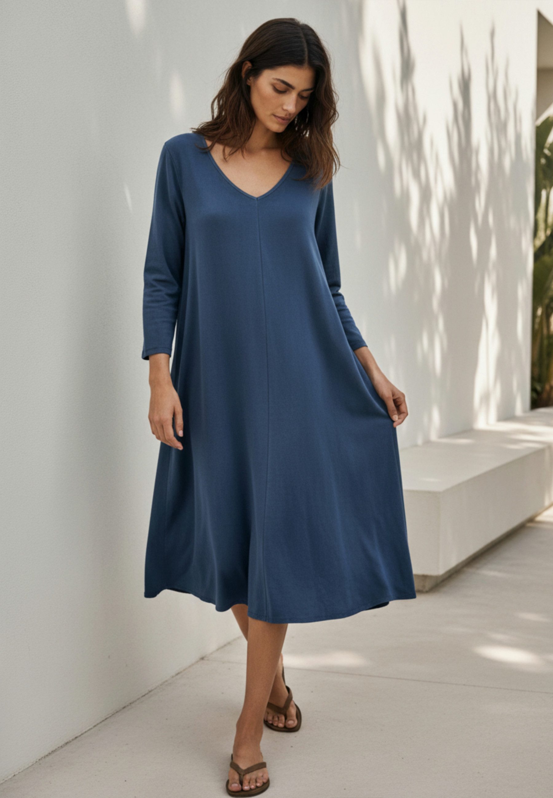 Andijamo-Fashion Midikleid MODERN MUSE Midikleid in leicht ausgestellter A-Linie