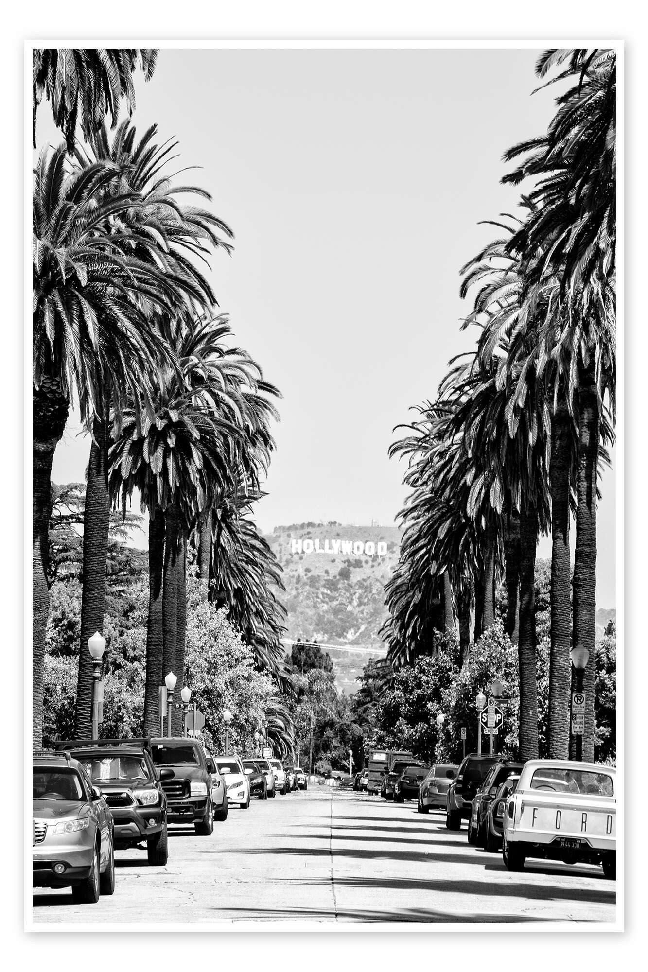 Posterlounge Wandbild Schwarzes Kalifornien - Innenstadt von Los Angeles, P günstig online kaufen