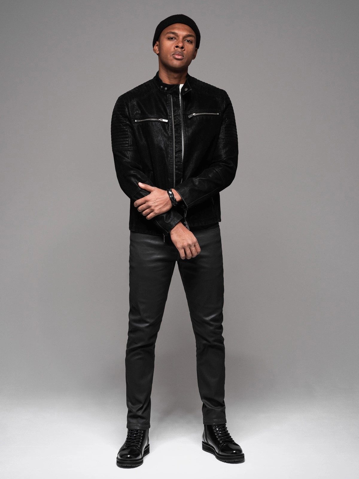 OMBRE Slim-fit-Jeans Herrenjeans aus gewachstem Denim günstig online kaufen