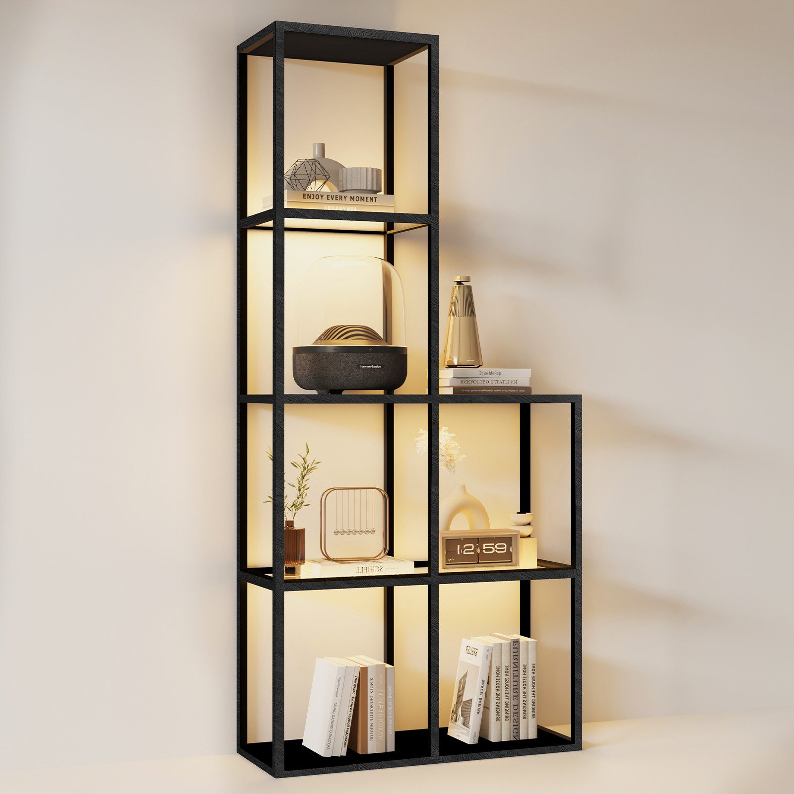 XERSEK Standvitrine Vitrinenschränke mit ferngesteuerte LED Glasvitrine Sam günstig online kaufen