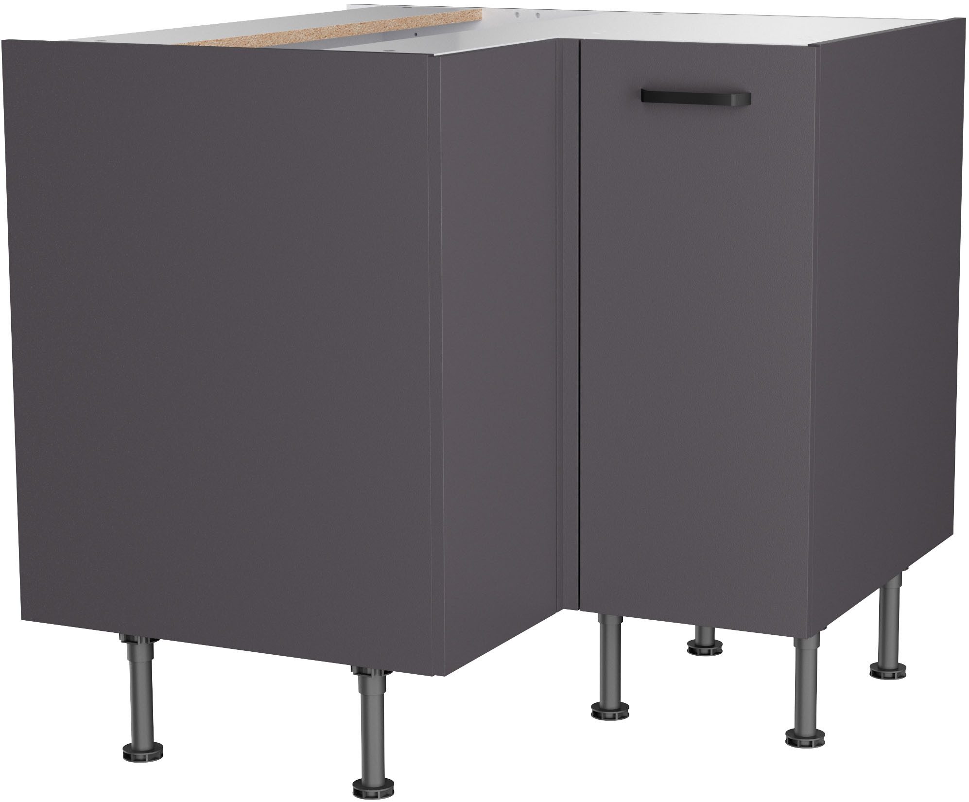 KOCHSTATION Unterschrank KS-Paula 90 x 90 cm breit, 87 cm hoch, mit 2 Türen, 1 Einlegeboden