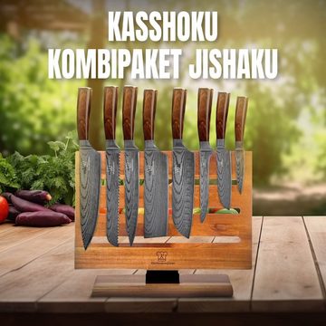 Küchenkompane Messer-Set Küchenmesser Komibpaket mit magnetischem Messerblock - Kasshoku (2-tlg)