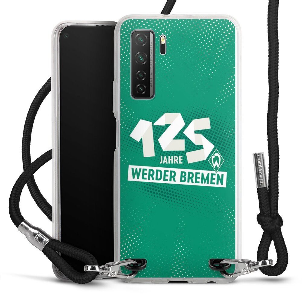 DeinDesign Handyhülle 125 Jahre Werder Bremen Offizielles Lizenzprodukt, Huawei P40 lite 5G Handykette Hülle mit Band Case zum Umhängen