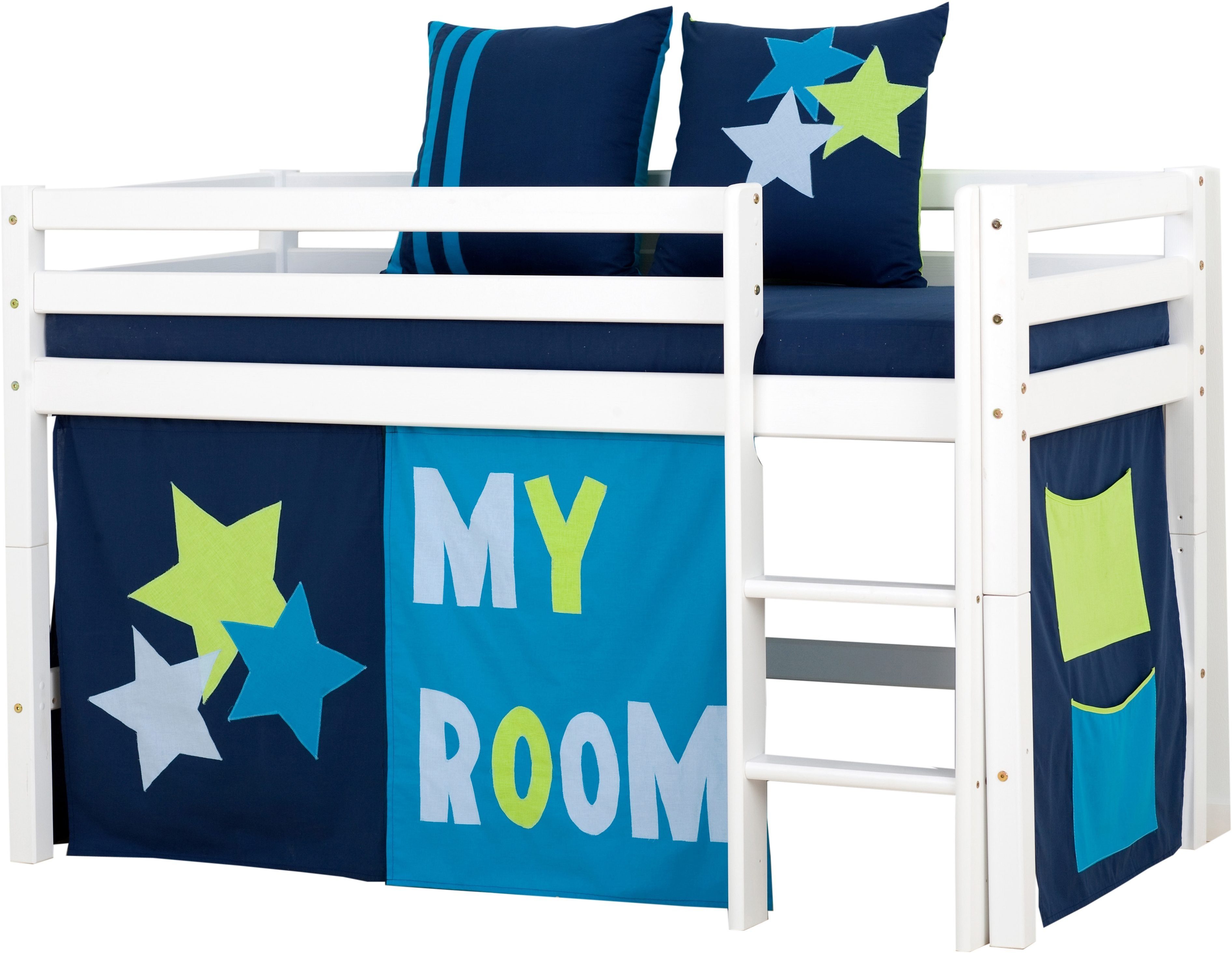 2 Room» Matratze Größen & Hochbett Vorhang, Kinderbett, Hoppekids «My