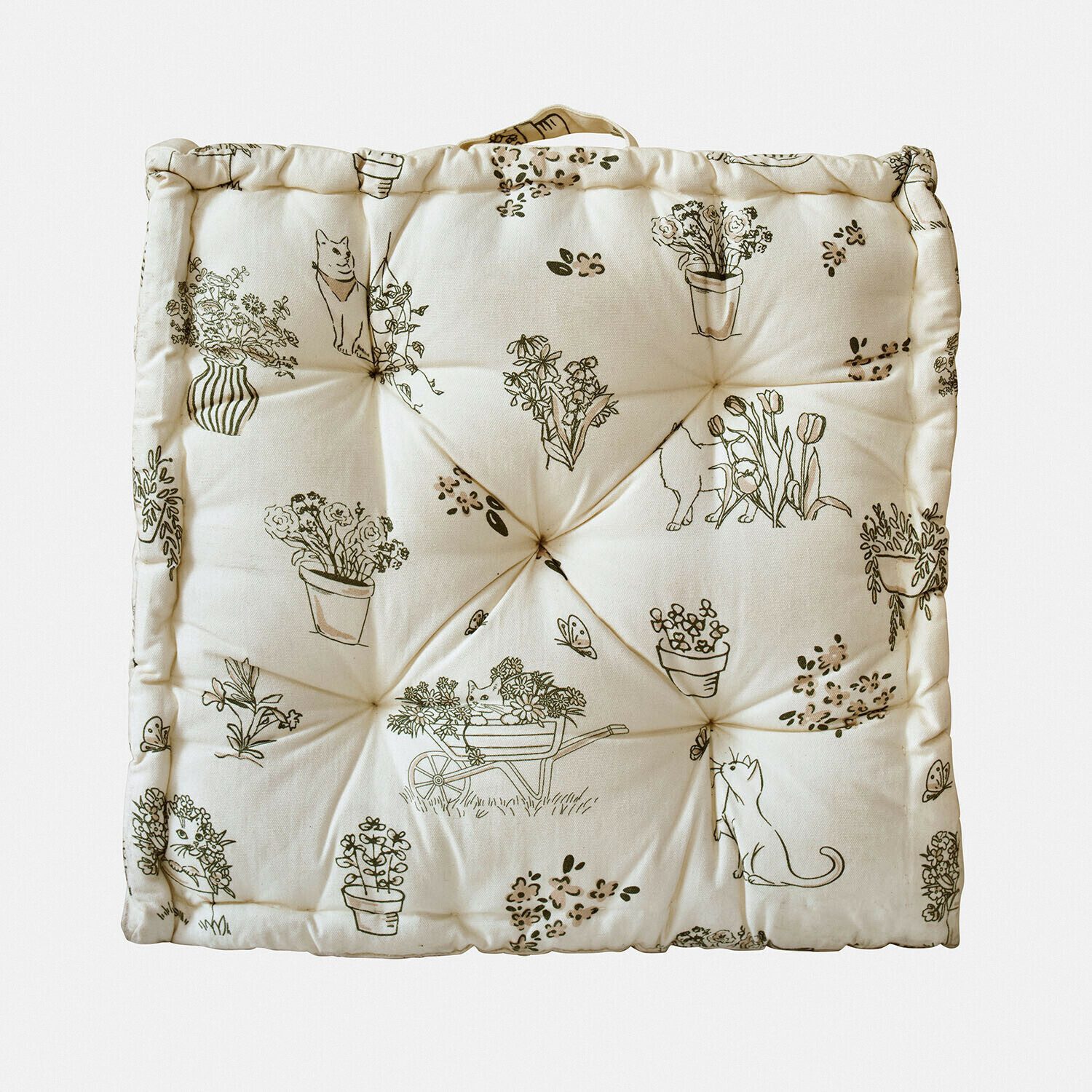 Mirabeau Katzenliege Kissen Orsélie creme/grün