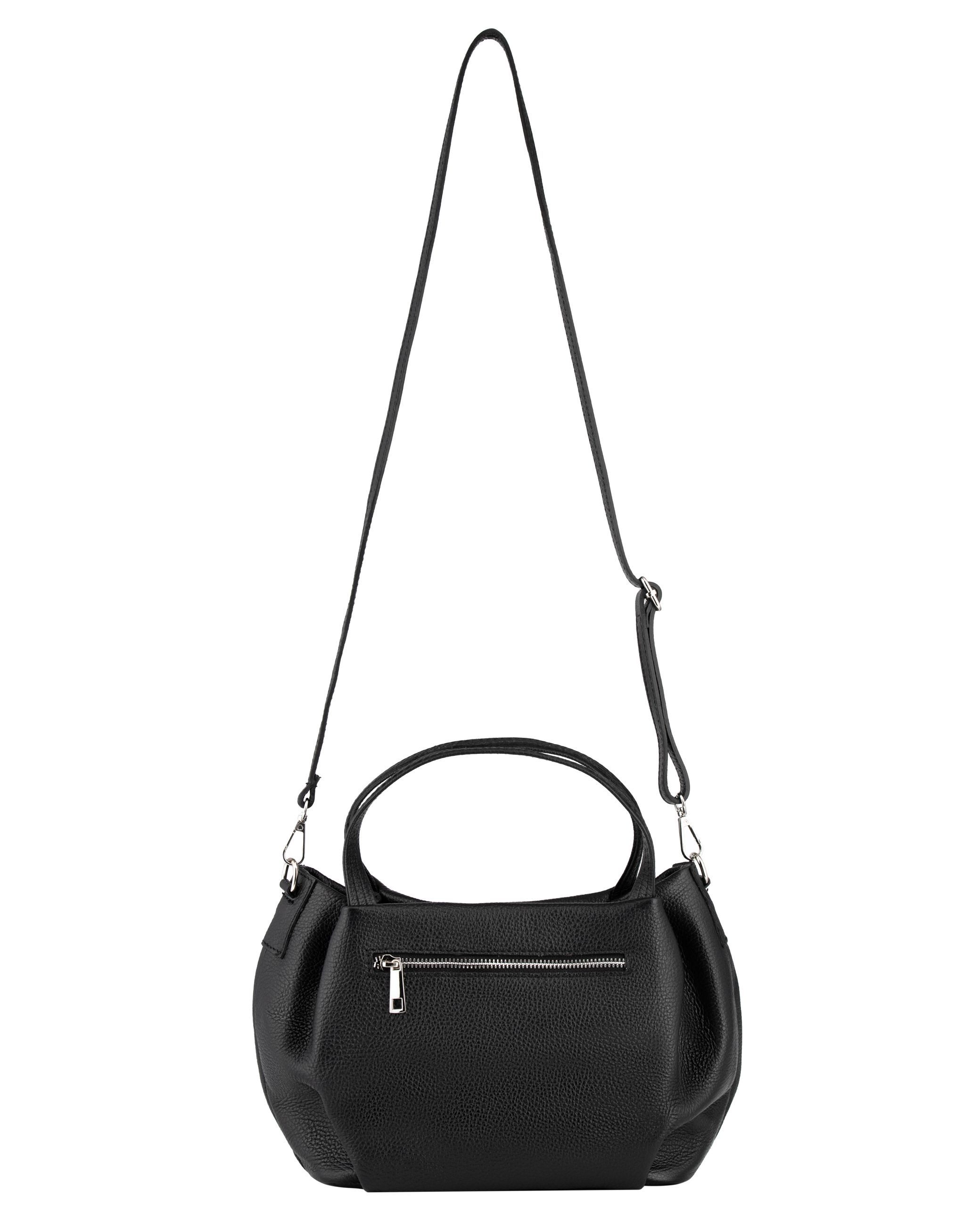 Caspar Henkeltasche Damen Leder Handtasche Schultertasche - PREMIUM LINE - Modell No.823, elegant, robust & unempfindlich - 100% Echtleder - Handmade in Italy – Bild 5 von 5