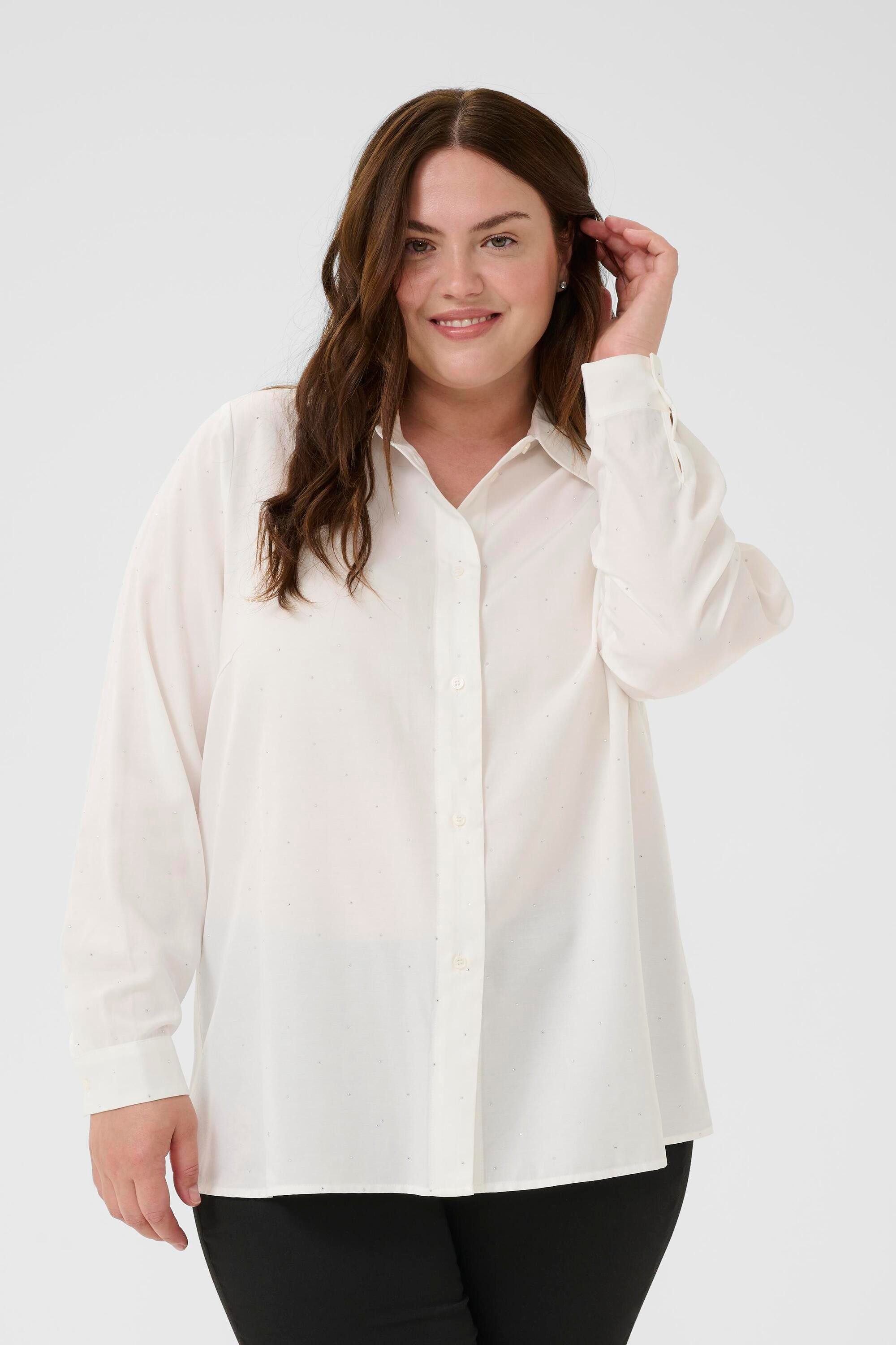 KAFFE Curve Langarmhemd Langarm - Hemd KCada Große Größen