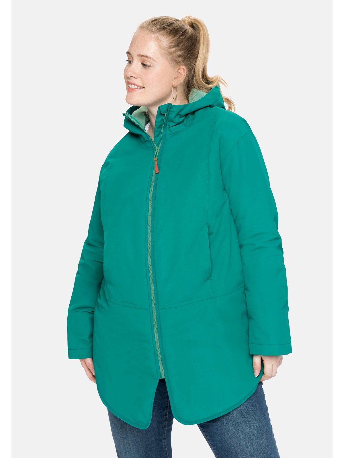 Sheego Outdoorjacke Große Größen leicht oversized und wasserabweisend