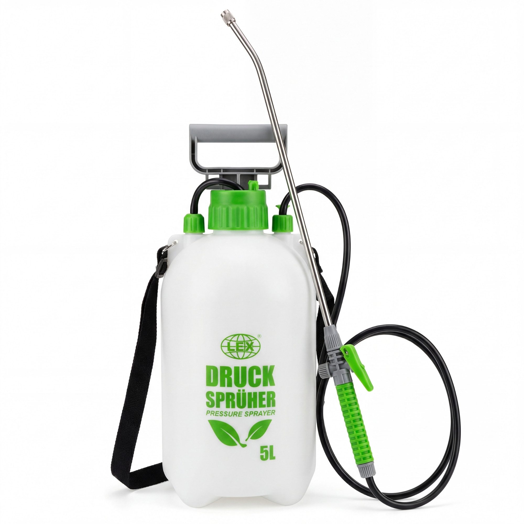 BigDean Drucksprühgerät 5 Liter 3 bar Sprühstange und Düse aus Edelstahl, (Packung, 1-tlg., Drucksprüher), Pflanzenpflege, Flächenbehandlung, Garten und Haushalt