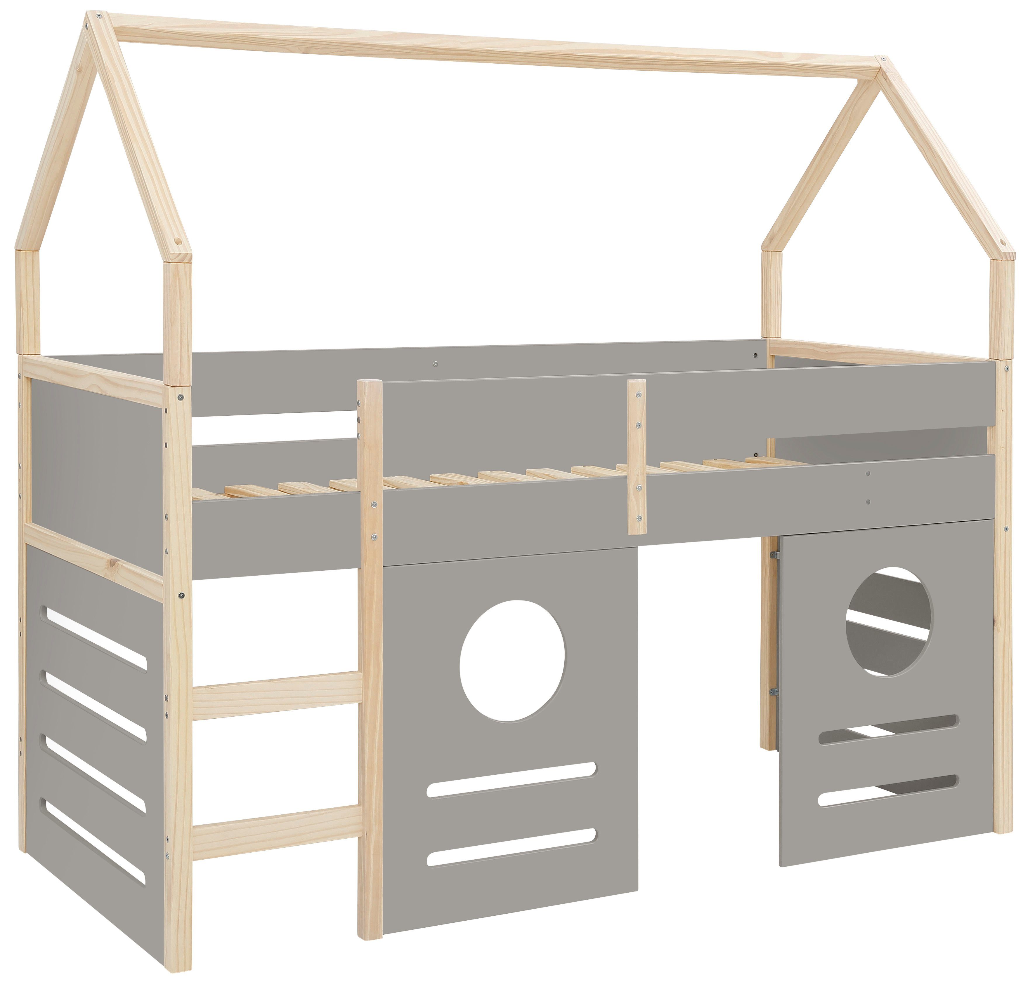 OTTO home Hochbett Janne Kiefernholz, Einzelbett, inklusive Holzleiter, Lie günstig online kaufen