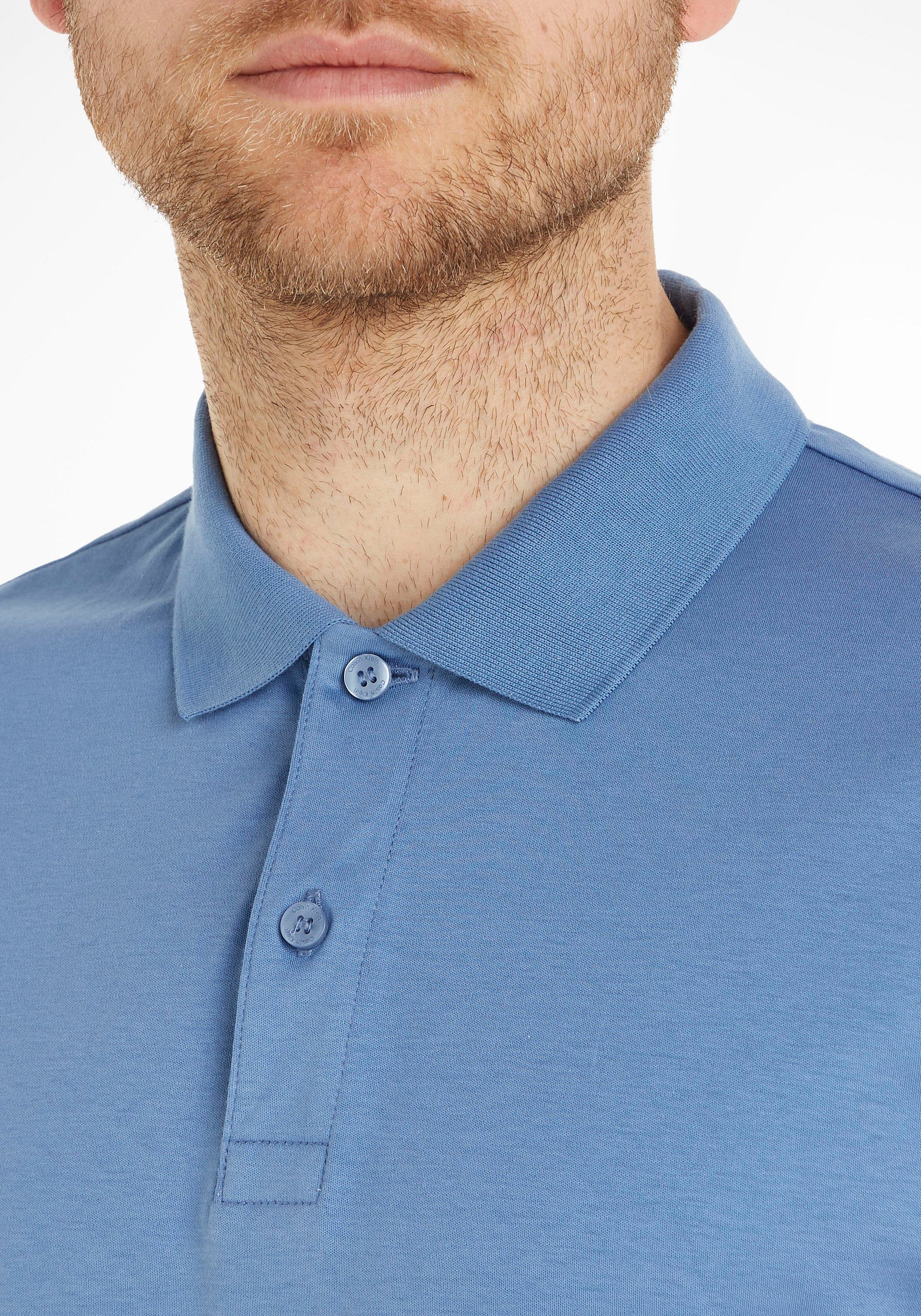 Logo Poloshirt auf Klein Brust blue iron Calvin mit Calvin der Klein