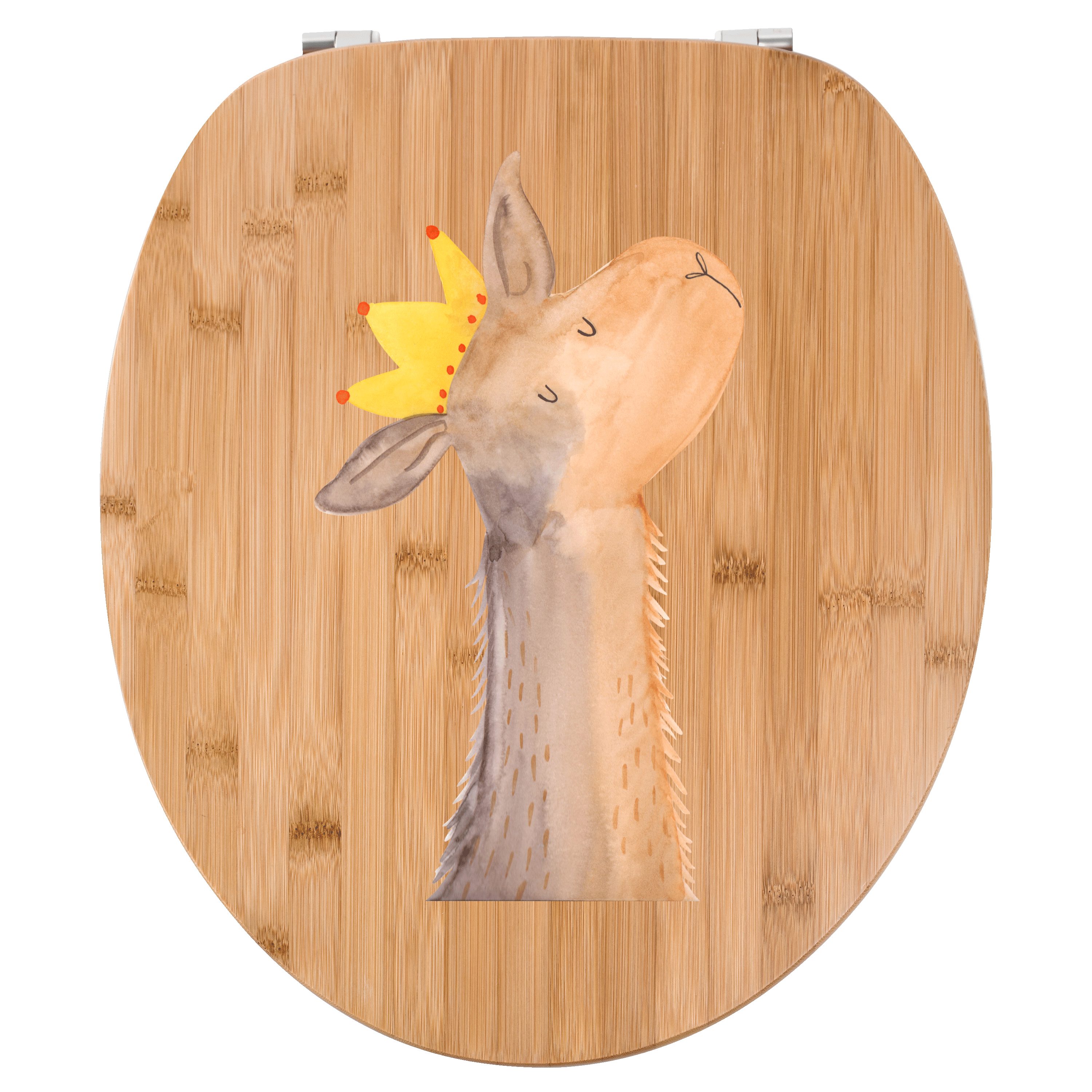 WC-Sitz Lamakopf König - Transparent - Geschenk, Papa, WC-Sitz, Alpaka, Klobr