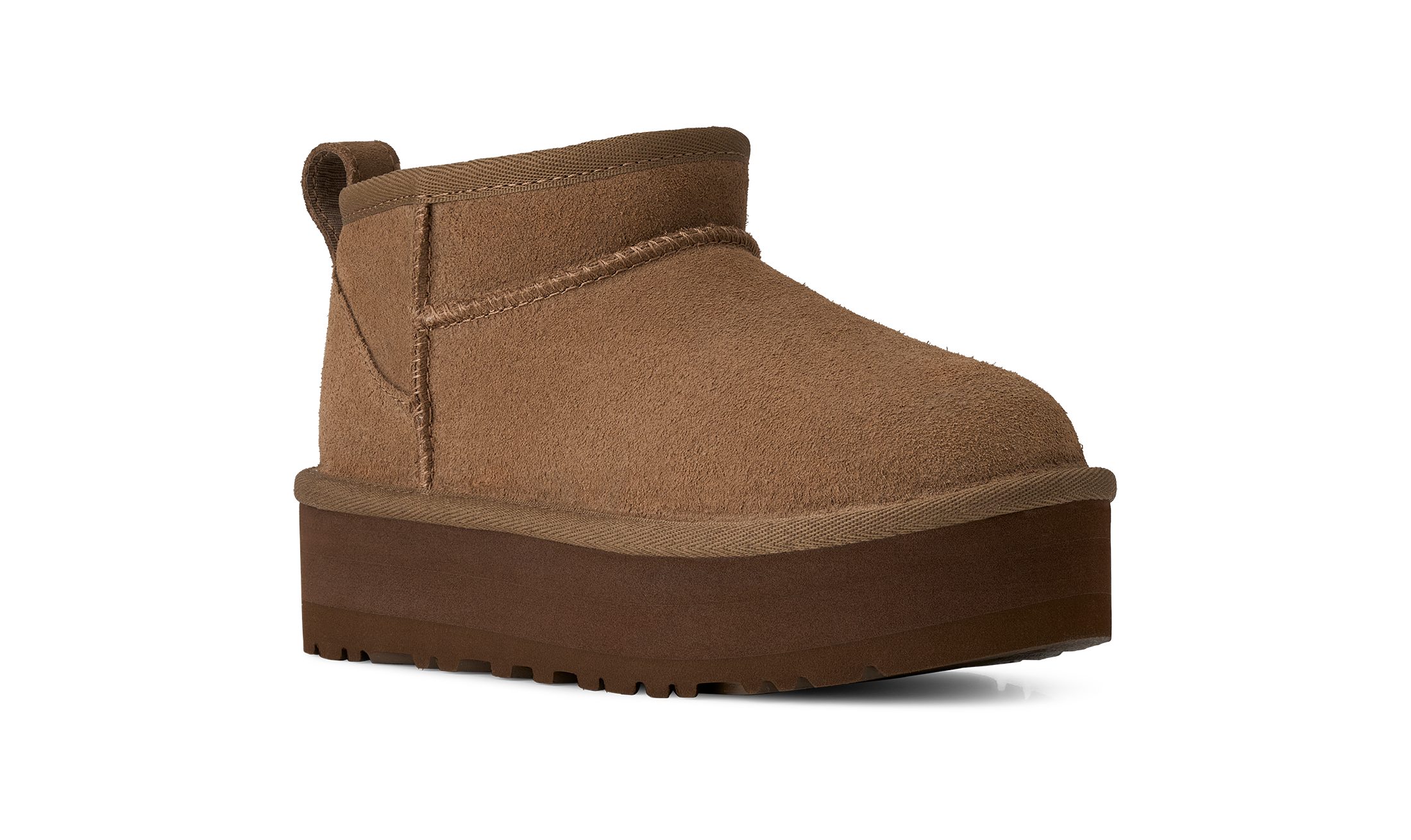UGG UNISEX, KIDS' CLASSIC ULTRA MINI PLATFORM Schlupfboots, Plateaustiefel, Boots, Winterboots mit Logo-Aufnäher an der Ferse