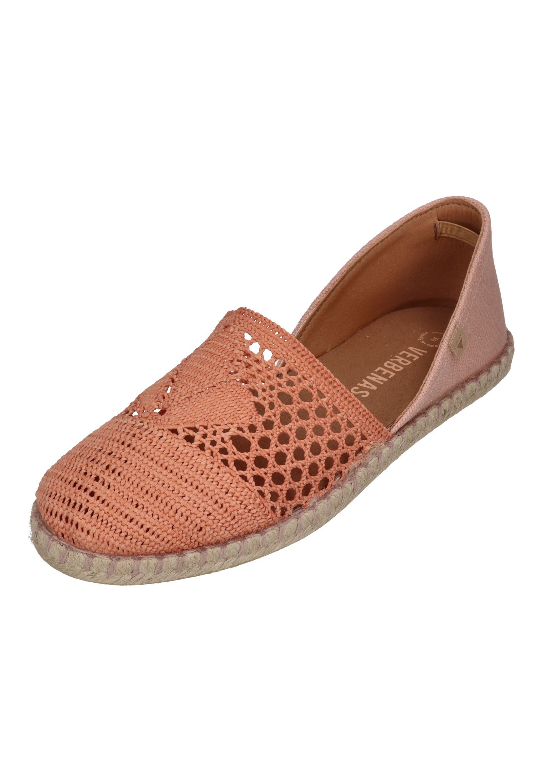 VERBENAS CARMEN CROCHET LINO PARIS Espadrille Coral