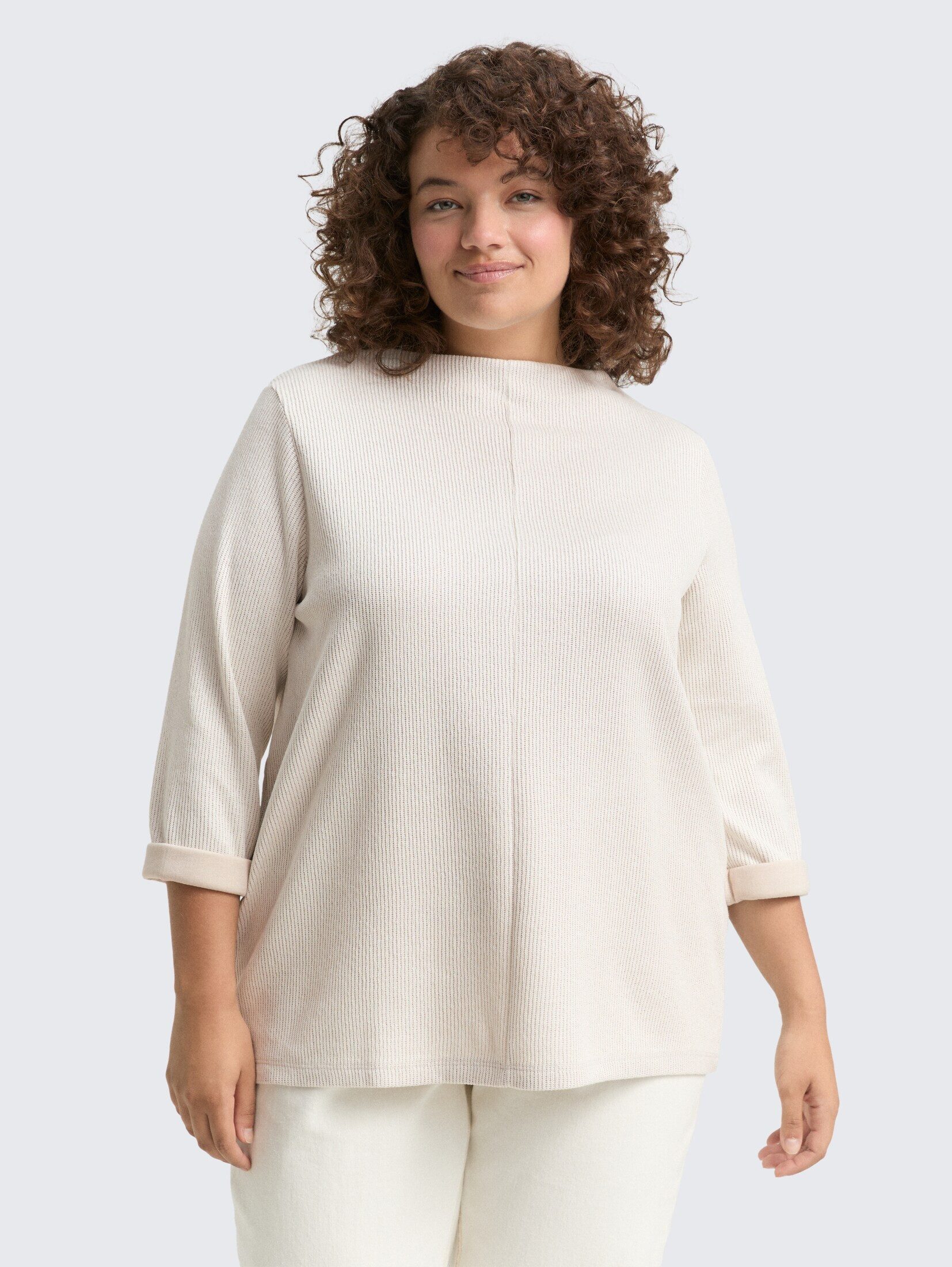 TOM TAILOR PLUS Sweatshirt Strick & Sweatshirts Plus Size - Sweatshirt mit günstig online kaufen