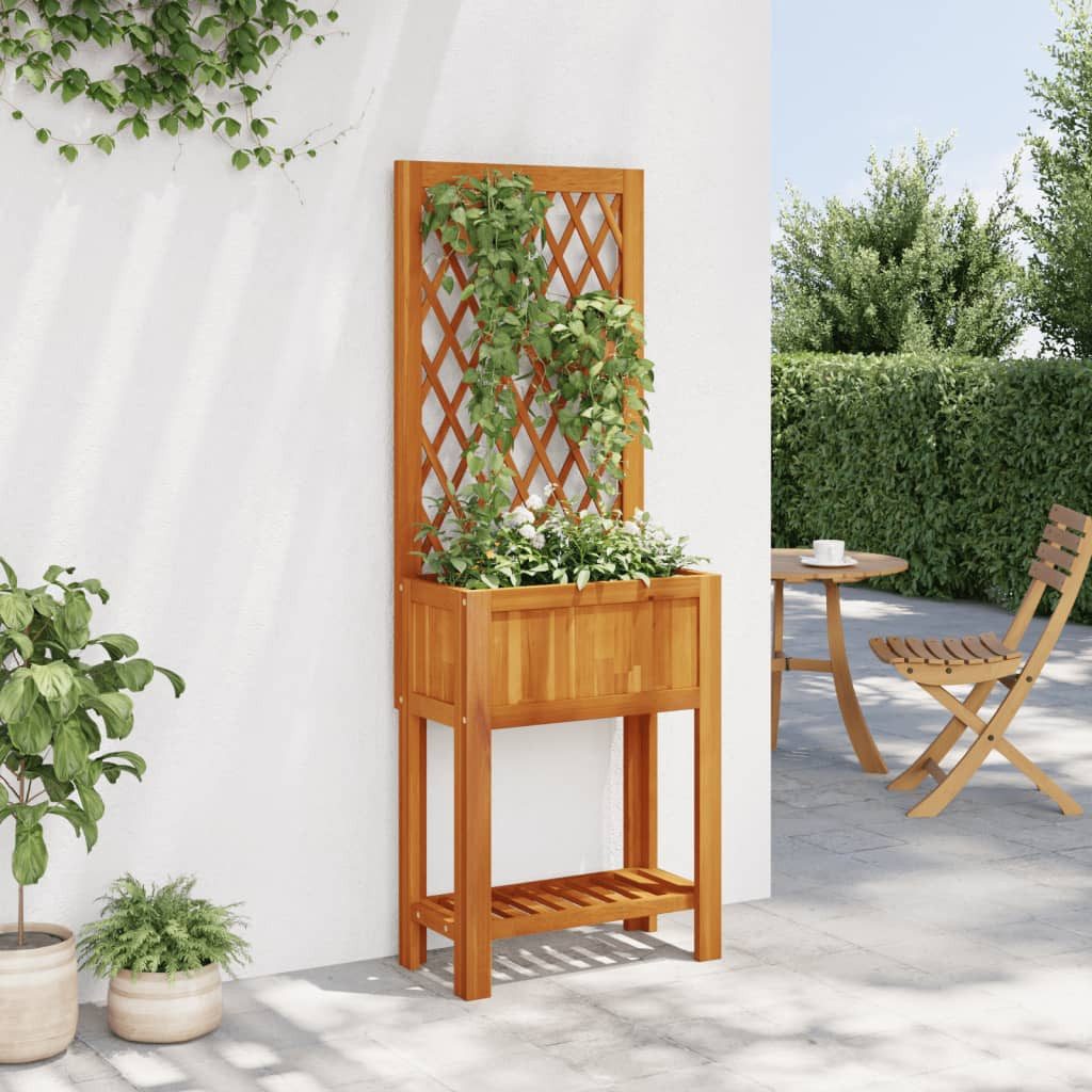 vidaXL Blumentopf Pflanzkübel mit Rankgitter & günstig online kaufen