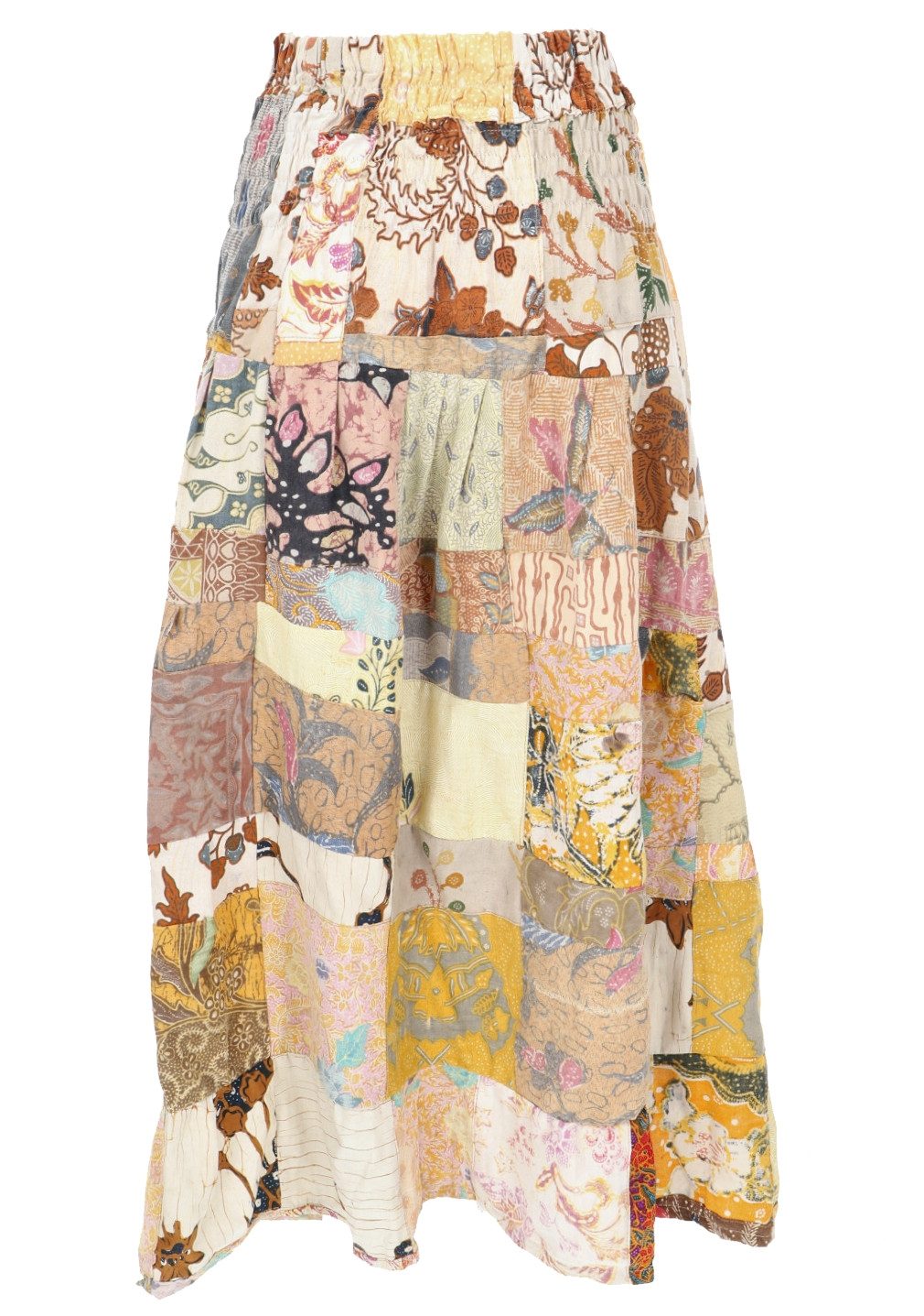 Guru-Shop Minirock Weit schwingender upcycling Patchwork,.. alternative Bekleidung