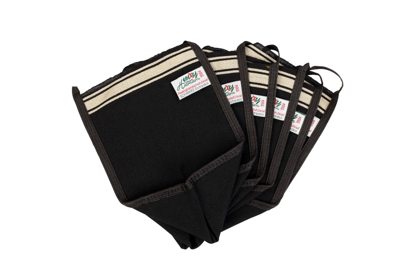 my Hamam Waschhandschuh Peelinghandschuh (Hamam Kese) extra dick, Viskose, Polyester, Baumwolle (Spar-Set, 6-St), Peeling & Reinigung der Haut