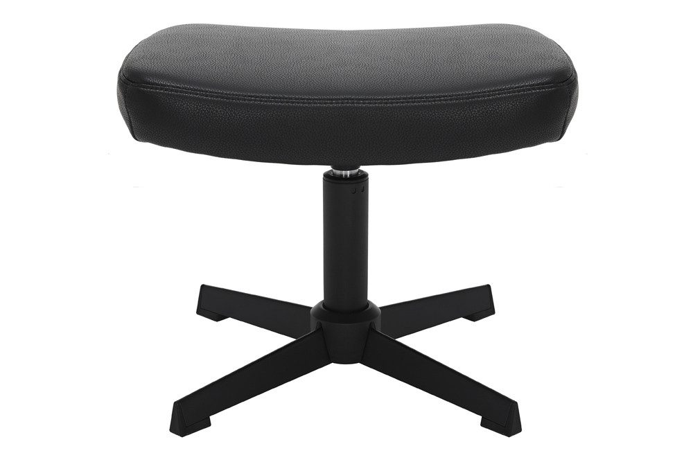 riess-ambiente Fußhocker VOGUE 45cm schwarz- Kunstleder, drehbar, Metallbeine, modern, flexibel (Einzelartikel, 1 St), Fußhocker im Industrial Design - ideal fü – Bild 2 von 5