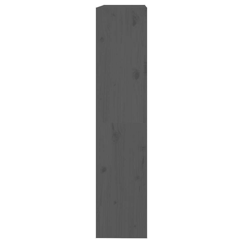 furnicato Bücherregal Raumteiler Grau Kiefer 80x30x135,5 cm Massivholz