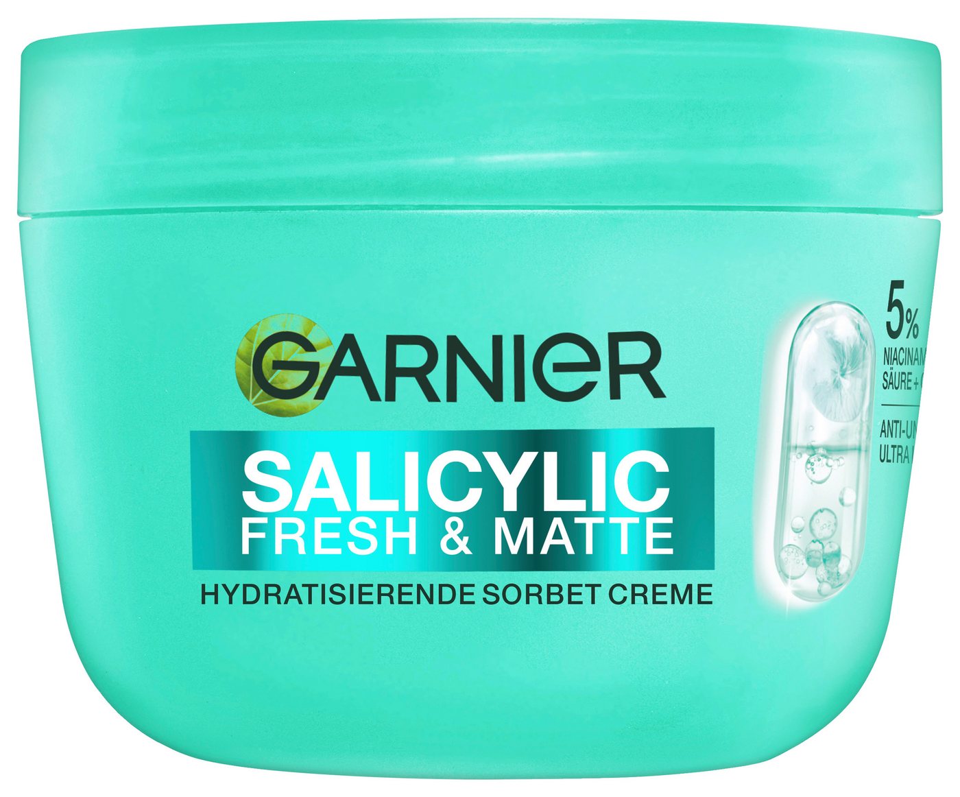 GARNIER Tagescreme FRESH & MATTE SALICYLIC SORBET CREME, für unreine Haut, mit 5% Niacinamid, feuchtigkeitsspendende Formel