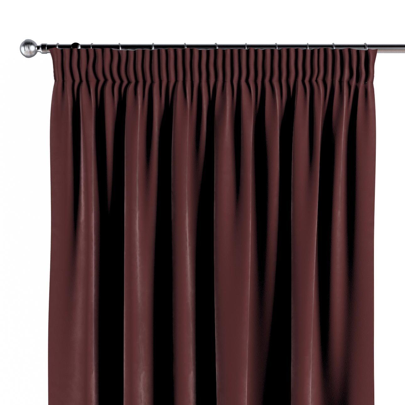 Der Ausverkauf dieses Monats Vorhang Vorhang mit Kräuselband 130x100 Dekoria cm, Velvet, bordeaux