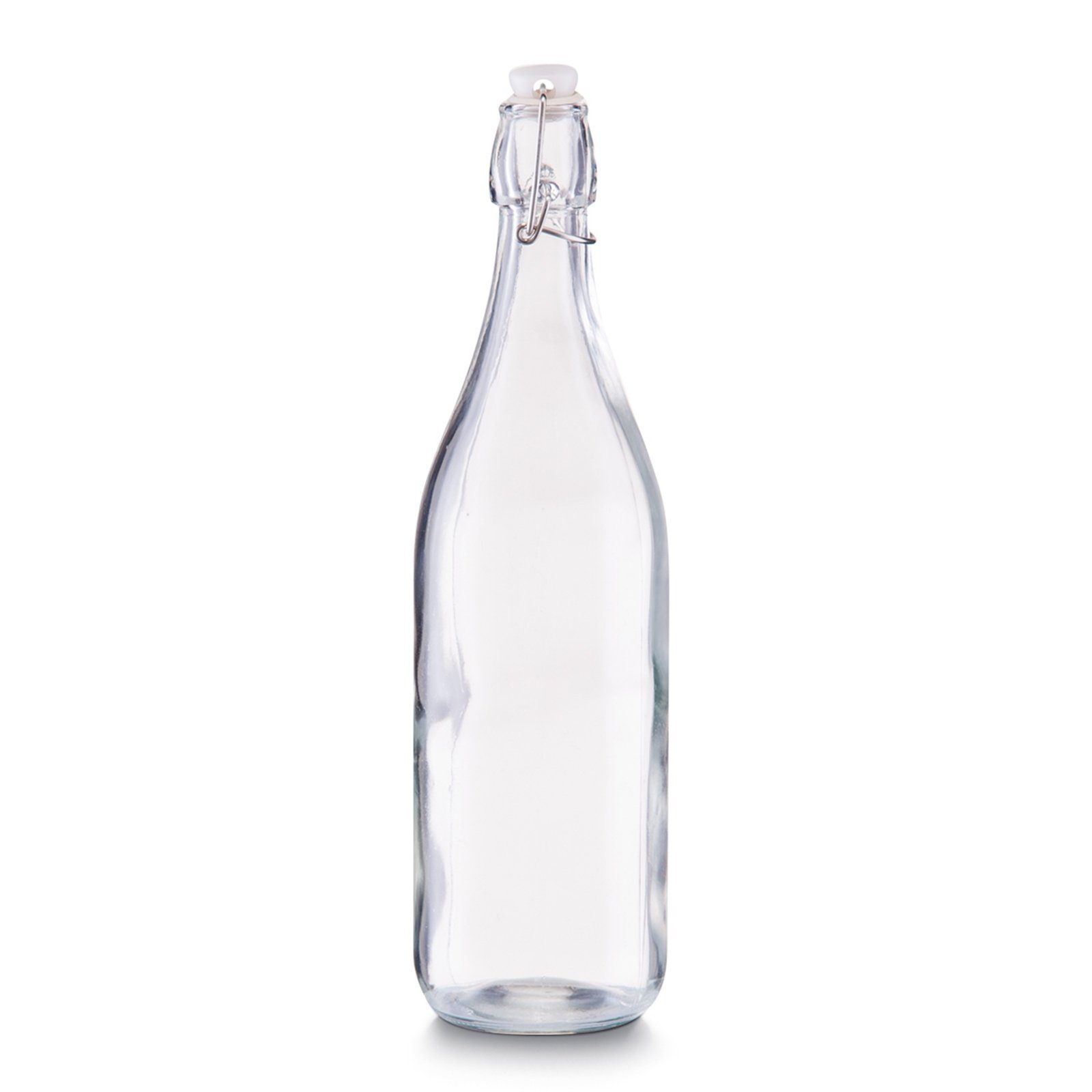 Zeller Present Vorratsglas Glasflasche mit Bügelverschluss 1000 ml, Glas, (1-tlg), zum Befüllen