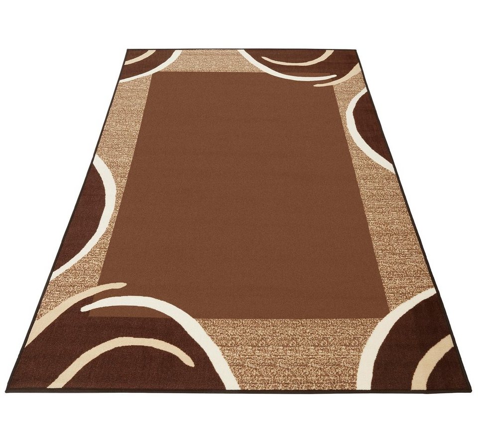 Teppich Loures, THEKO, rechteckig, Höhe: 6 mm, Kurzflor, mit moderner  Bordüre, ideal im Wohnzimmer & Schlafzimmer
