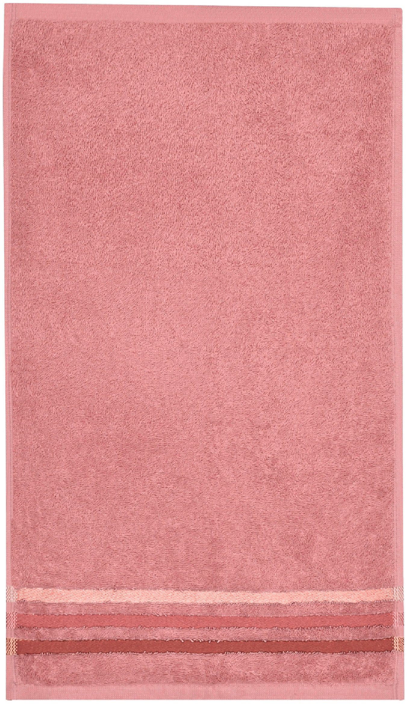 Schiesser Gästehandtücher Skyline Color aus 100 % Baumwolle mit eleganter Streifenbordüre, Frottier (Set, 5-St), MADE IN GREEN by OEKO-TEX®